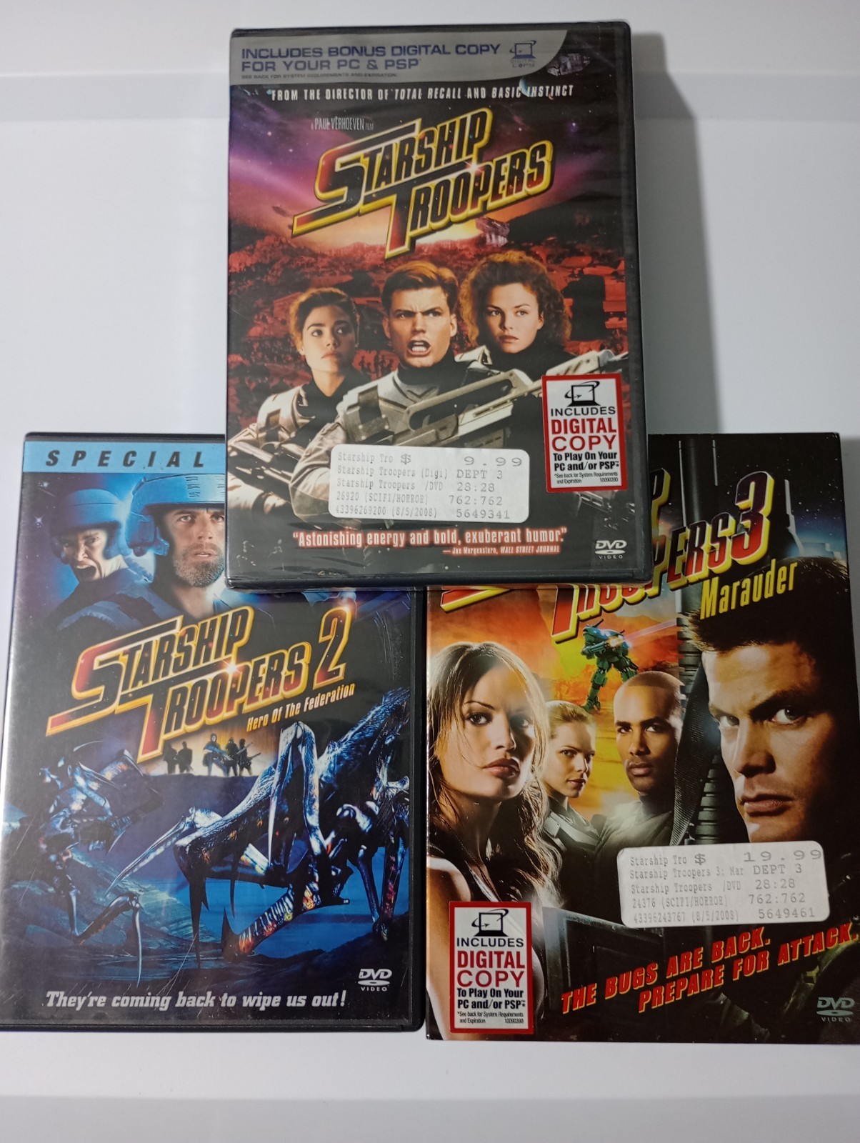 Starship Troopers 1,2,3￼ DVD Combined shipping. DVD’s 1 And 3 Are New Sealed!