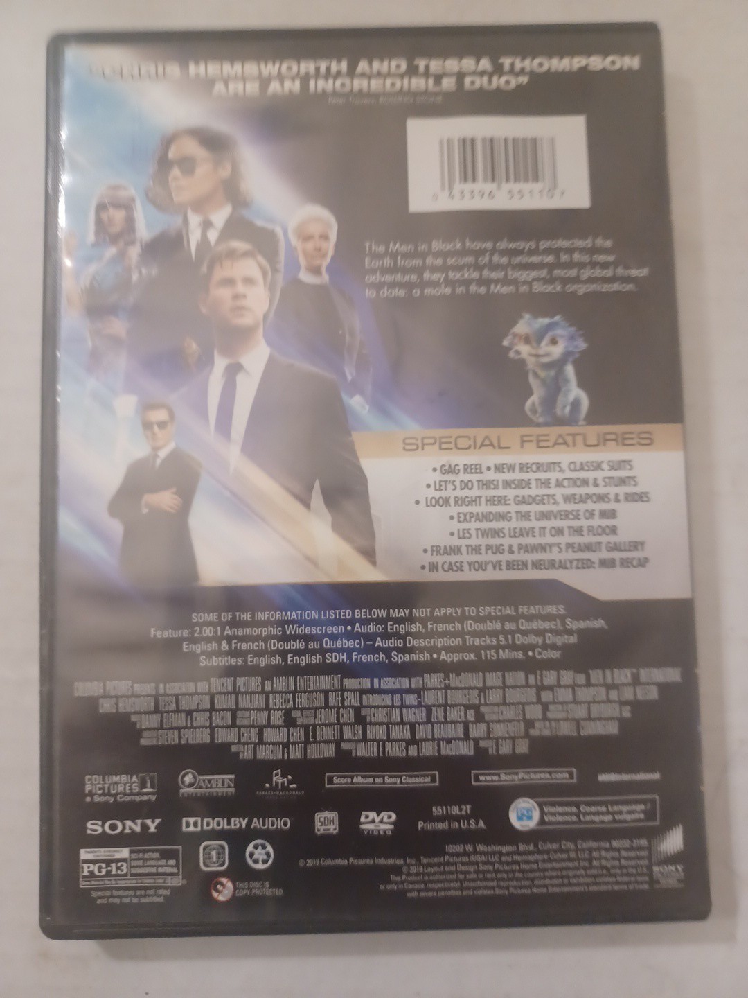 Men in Black: International (DVD, 2019)