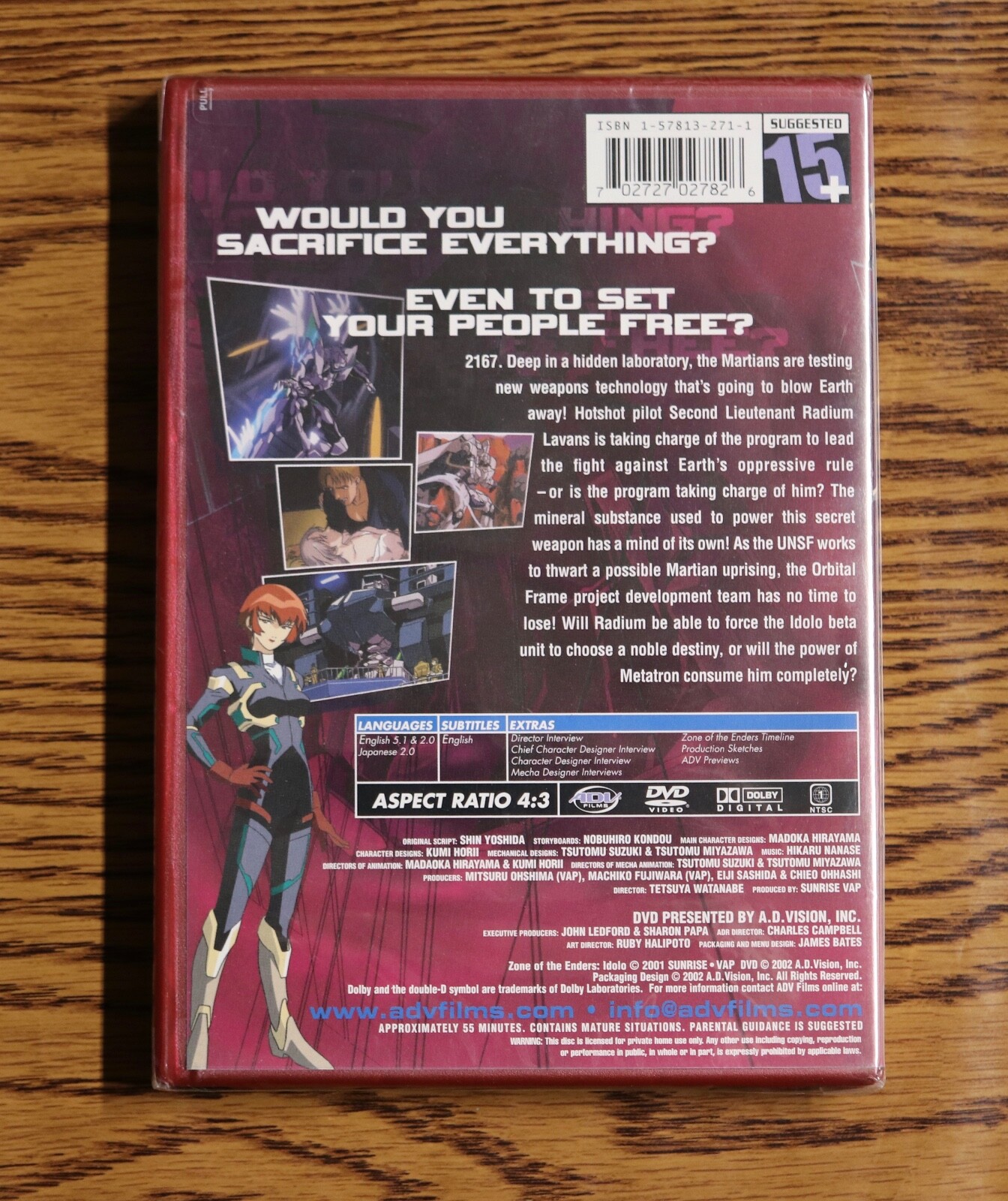 Zone of the Enders: Idolo (DVD, 2002) ADV Films Animation Action BRAND NEW