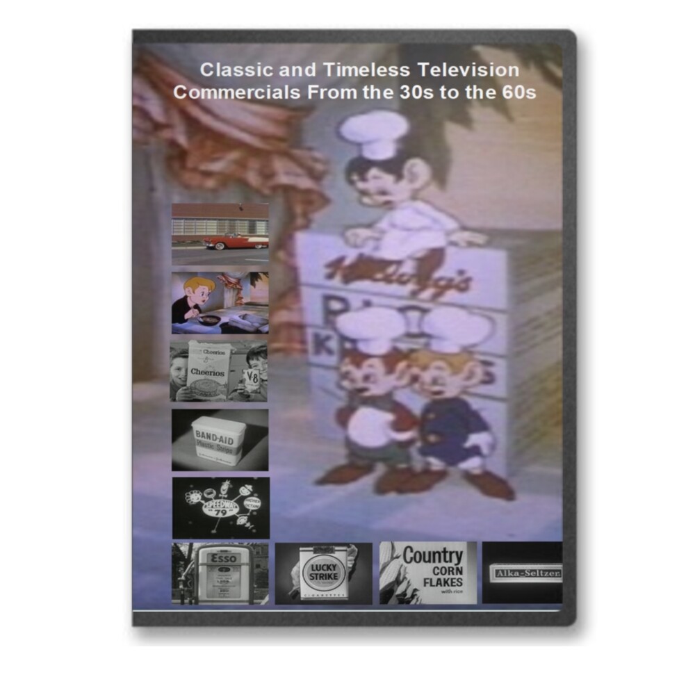 Classic 1930s-60s Vintage TV Television Commercials Food, Cars, Household – A117
