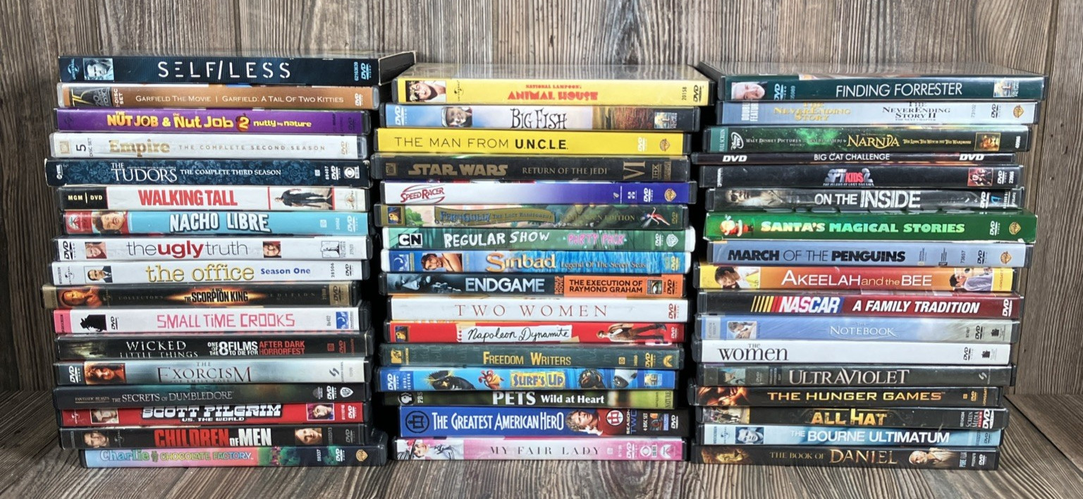 Mixed Genre 50 Lot DVD Actual Movies Horror Comedy Drama as is, No Duplicates