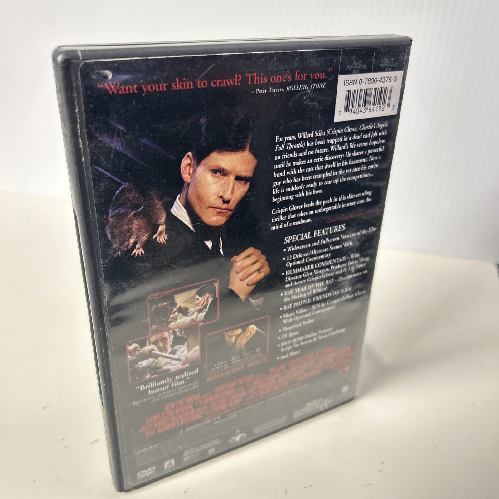 Willard (2003) New Line Platinum Widescreen DVD | Very Good