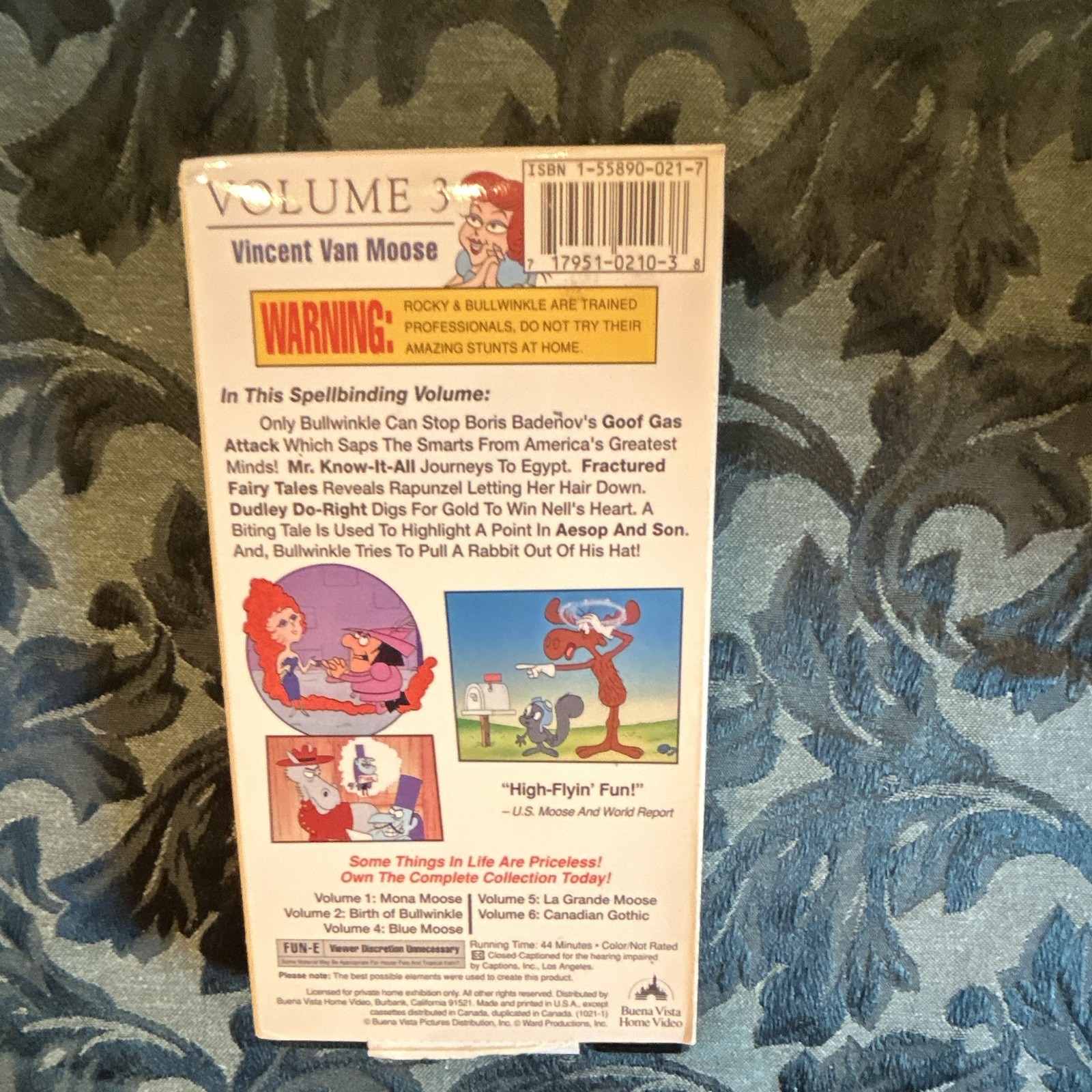 The Adventures of Rocky and Bullwinkle VHS Box Set Vol 1-6 Buena Vista 1992