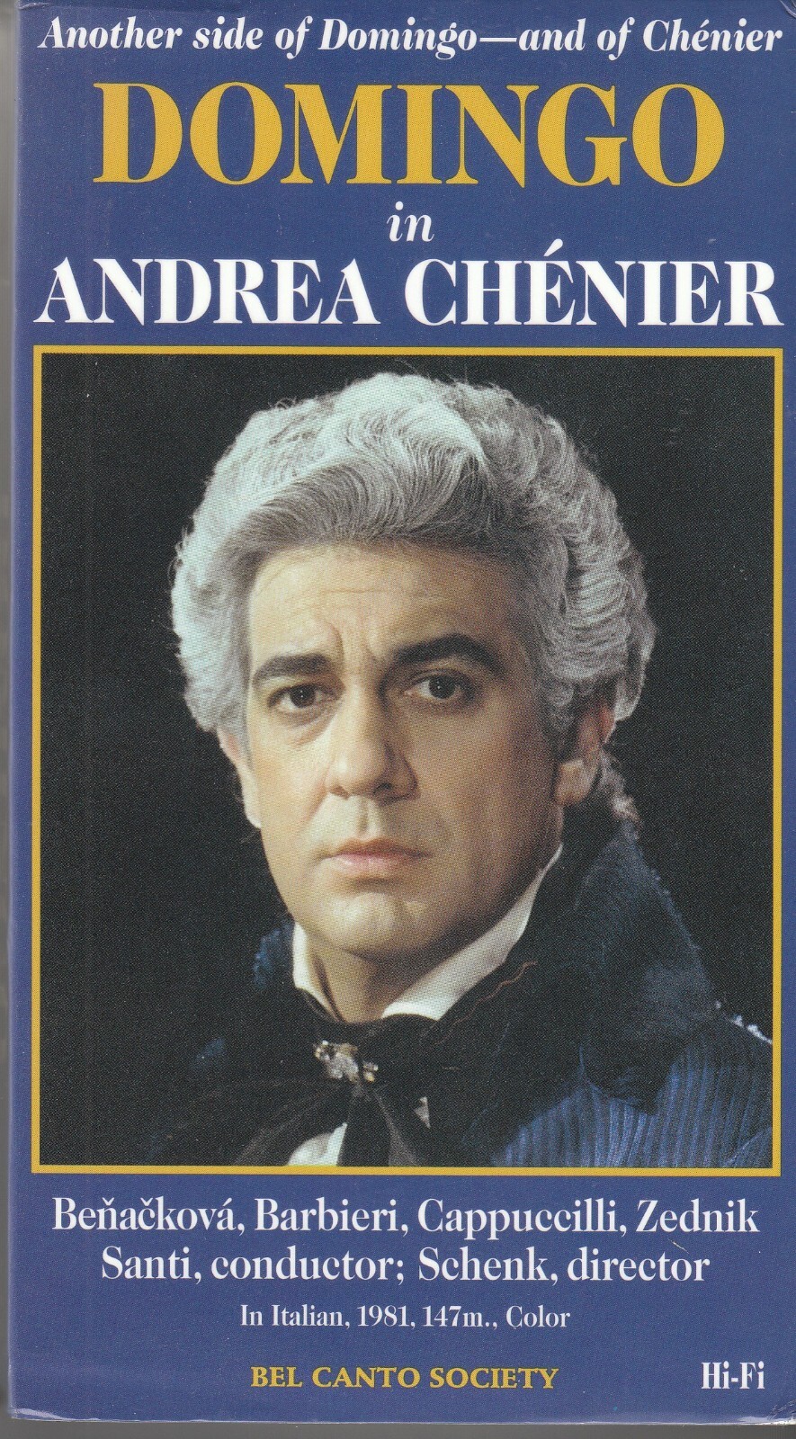DOMINGO – Andrea Chenier 1981 / In Italian (MUSIC VHS; 1999) 147 Minutes MINT