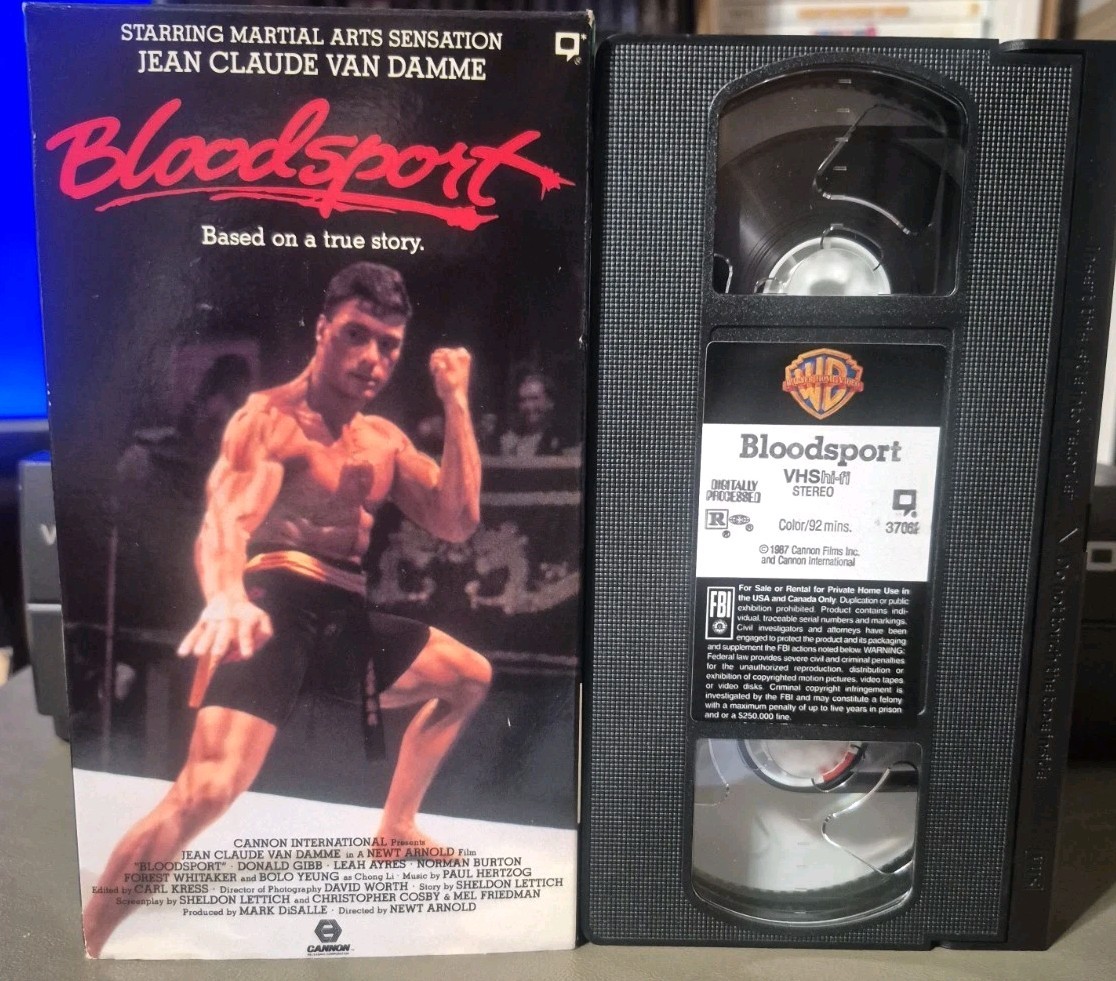 Bloodsport VHS Jean Claude Van Damme 1988 Warner Home Video TESTED Clean Copy