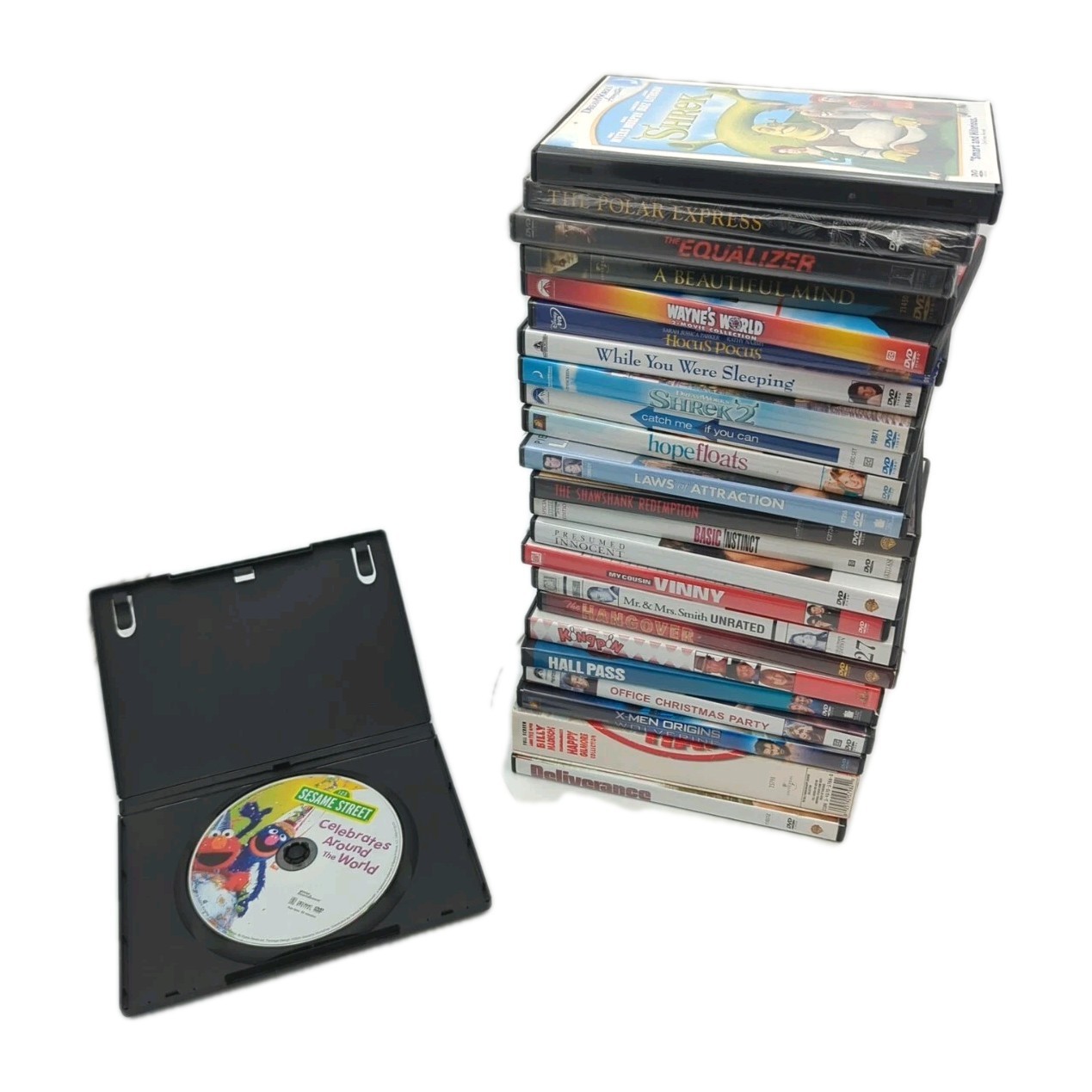 Mixed DVD Lot 25 Movies Total Used Various Titles Comedy Action Drama Kids