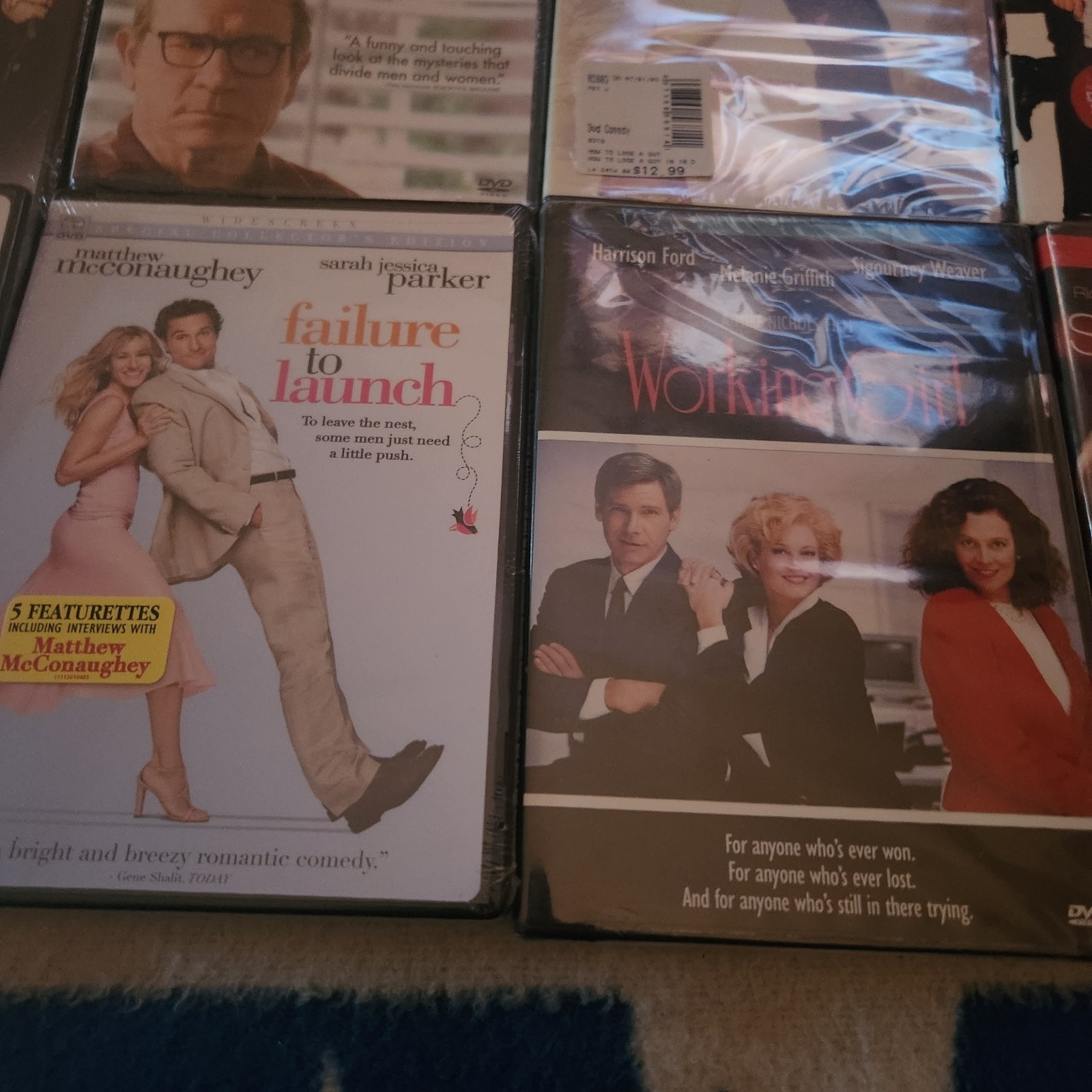 Lot of 10 NEW Sealed DVDs, Great for Date Nights Rom Coms, Jennifer Lopez, Sandr