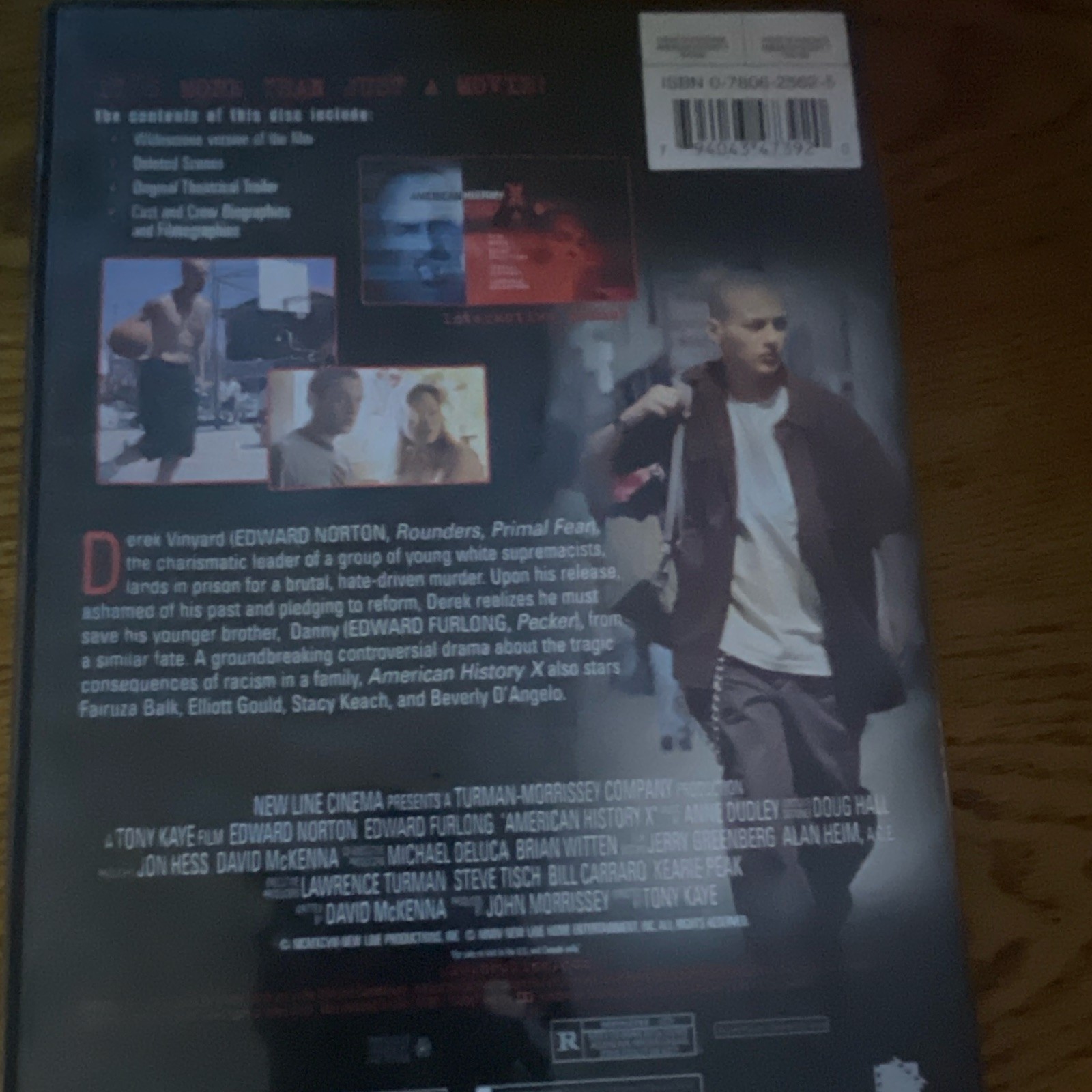 New Line Cinema American History X DVD – Edward Norton, Edward Furlong – R