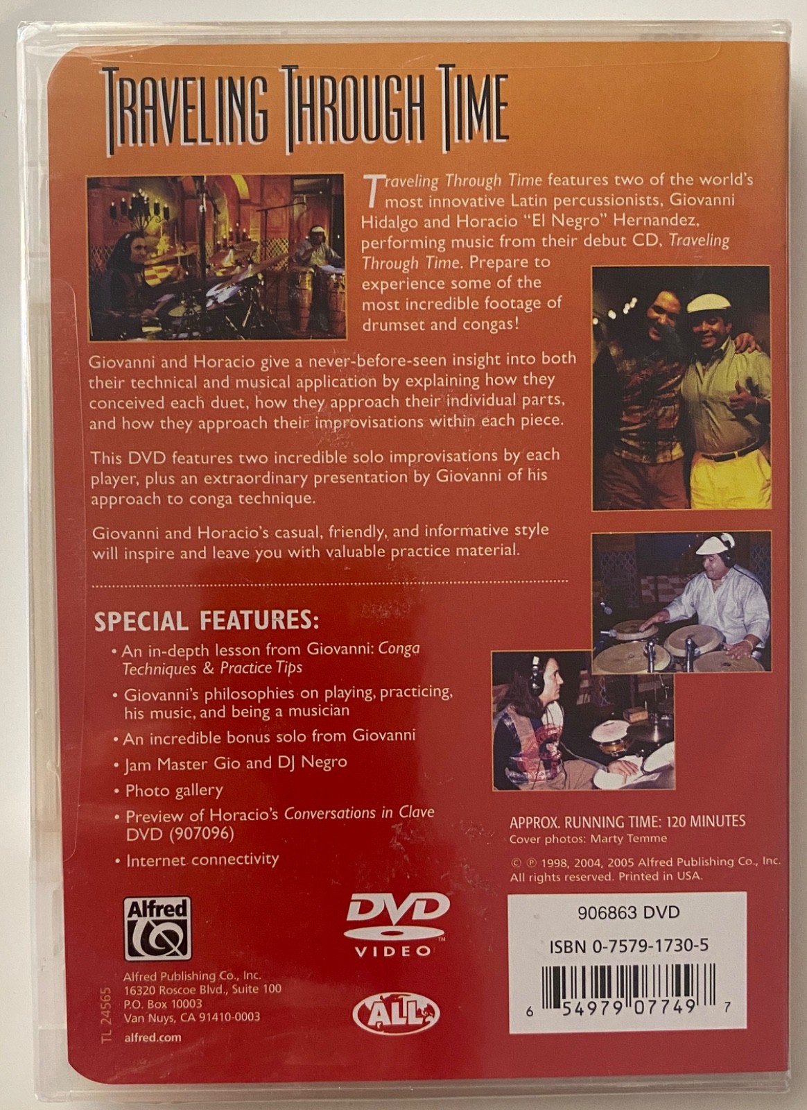 Giovanni Hidalgo Horacio Hernandez Traveling Through Time Drums Conga DVD Alfred