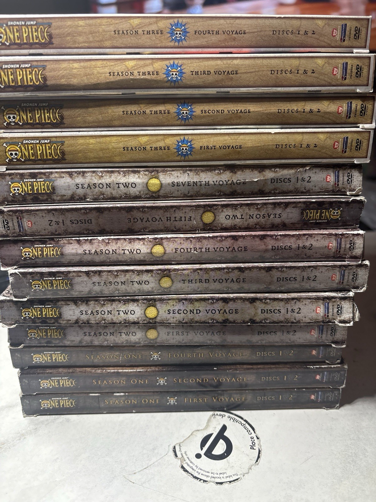 One Piece Shonen Jump UNCUT Lot Season 1 -3 (ONLY MISSING SEASON 2 SIX VOYAGE)