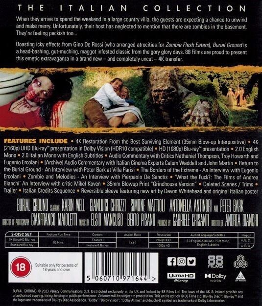 Burial Ground (1981) 4K UHD Blu-Ray BRAND NEW (USA Compatible)