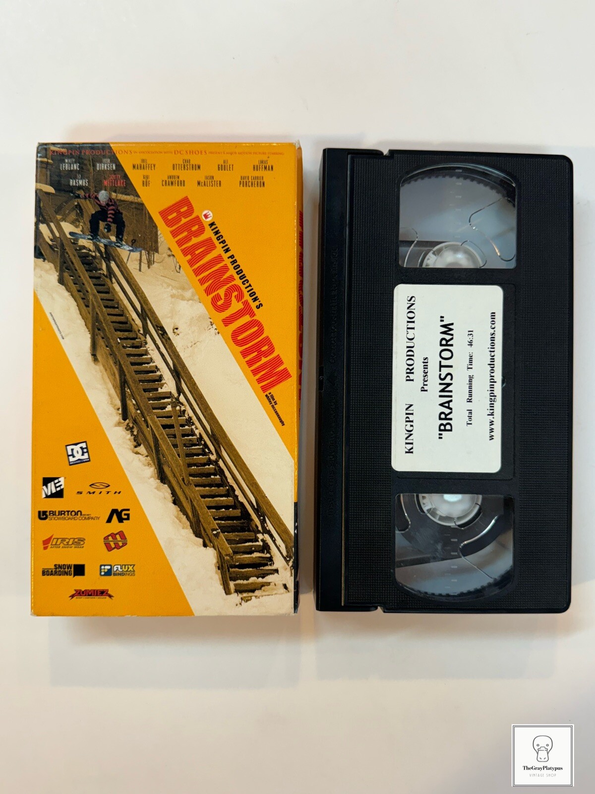 Rare Brainstorm VHS 2001 Kingpin Productions Snowboarding Video Film Vintage