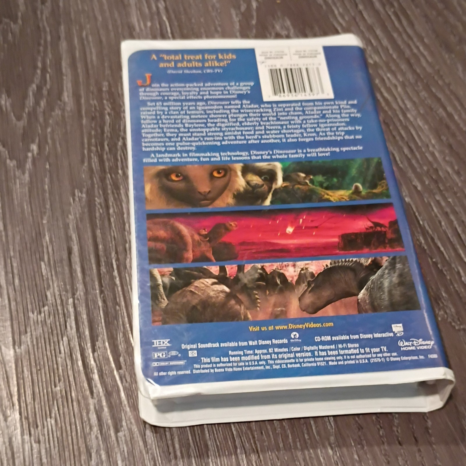 Walt Disney Home Video Dinosaur VHS Family PG NTSC 2000 Adventure THX Certified