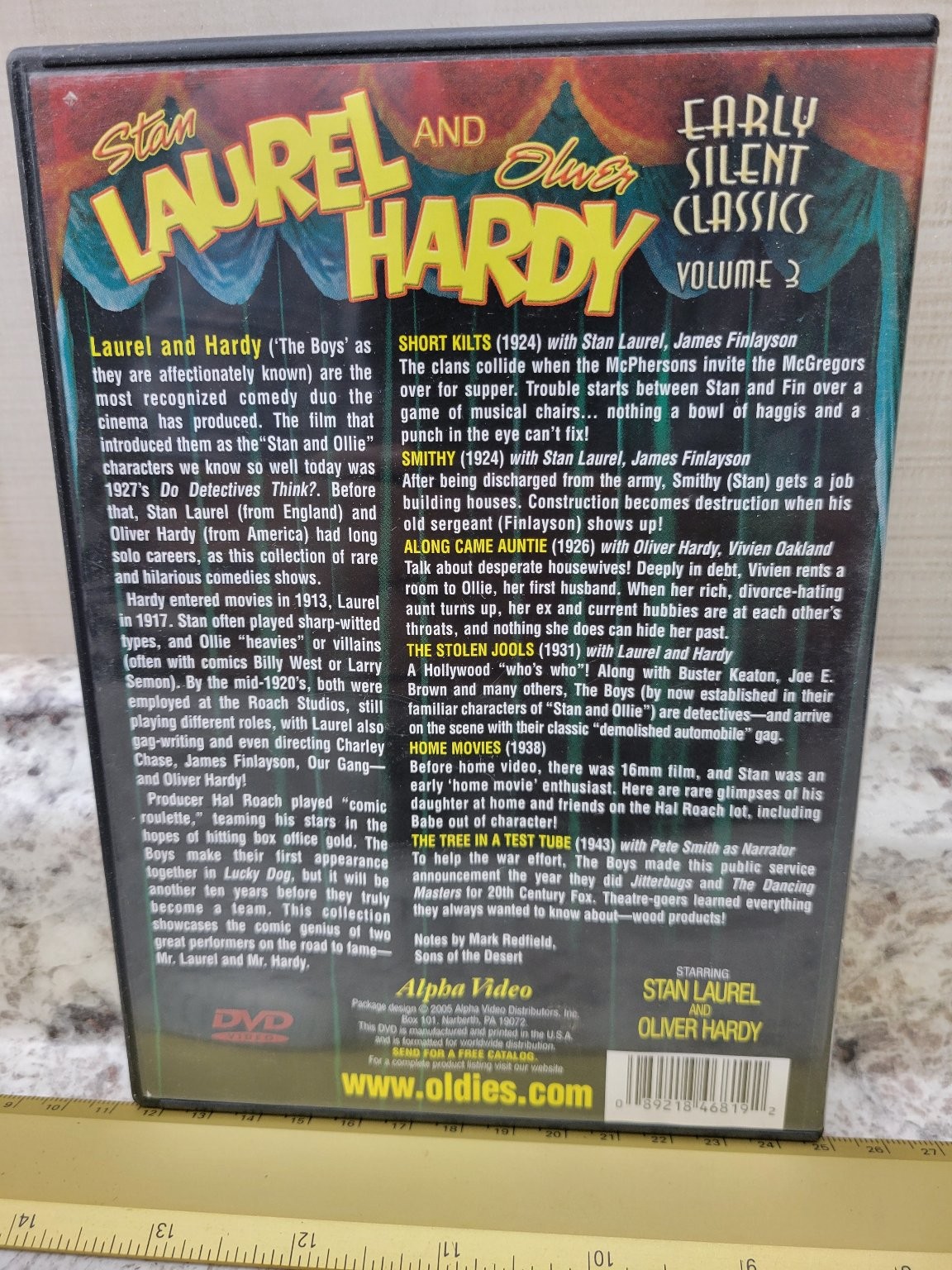 Laurel and Hardy Early Silent Classics DVD 2005 Volume 3 Rare Footage