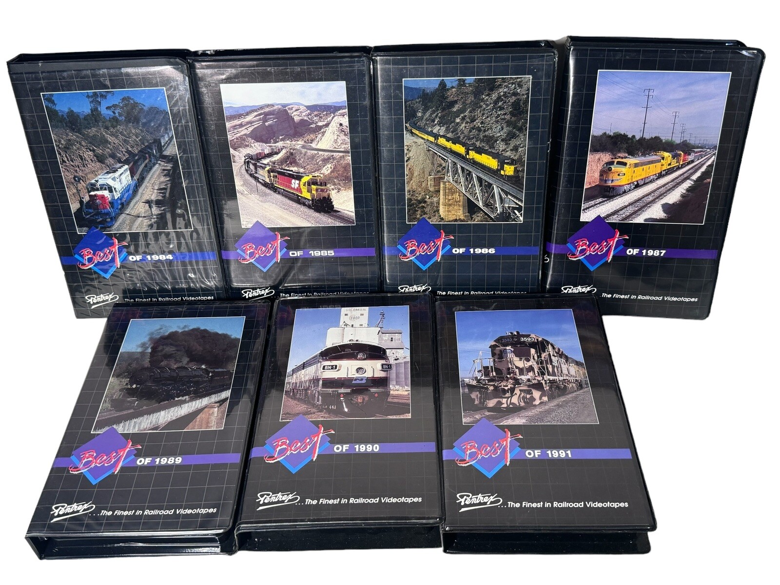 Pentrex VHS Best Of 1984, 85,86,87,89,90 & 1991 Lot! The Finest Of Railroad VT