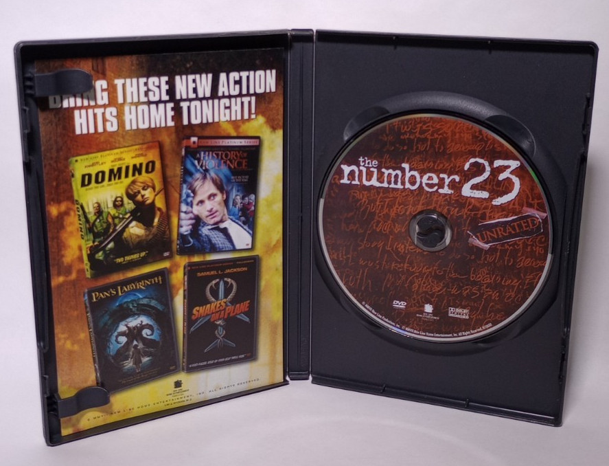 Dvd – The Number 23 – Jim Carey – Unrated – Excellent Condition – Pre-Owned