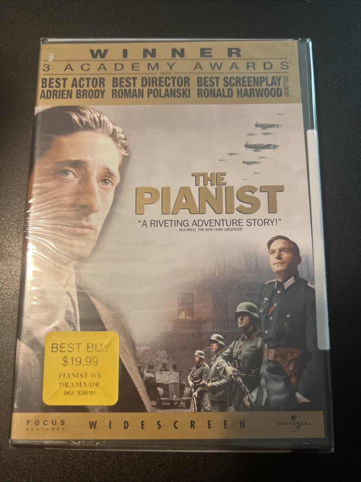 The Pianist (DVD, 2003, Widescreen) Brand New Sealed DVD + Special Features!
