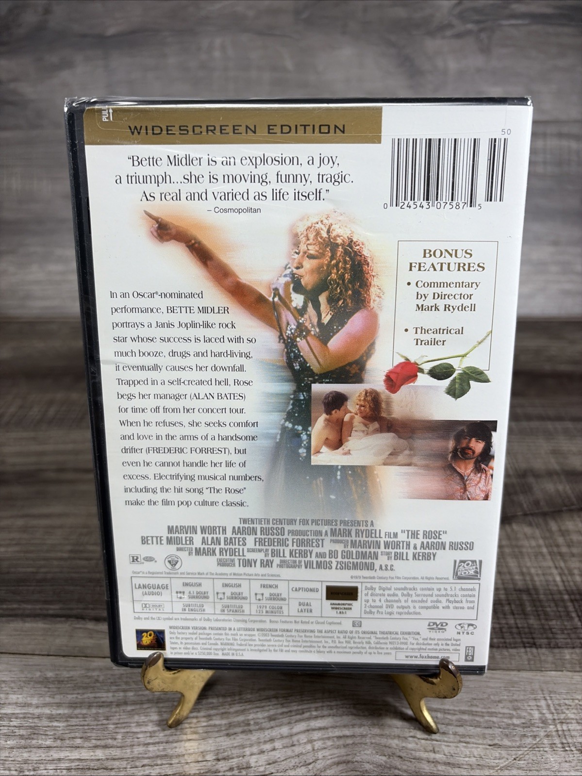 The Rose DVD 1979 Widescreen Edition Bette Midler Mark Rydell Commentary