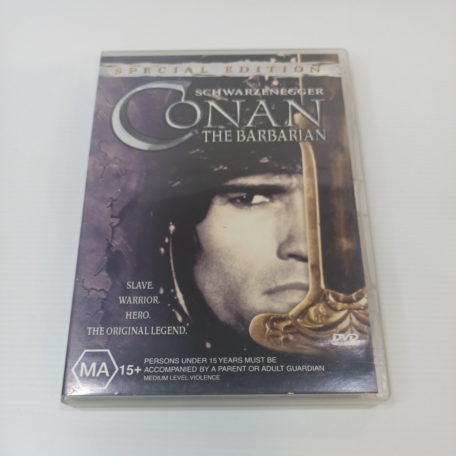 Conan The Barbarian (DVD) Arnold Schwarzenegger Slavery Gladiator VGC R4 F/Post.