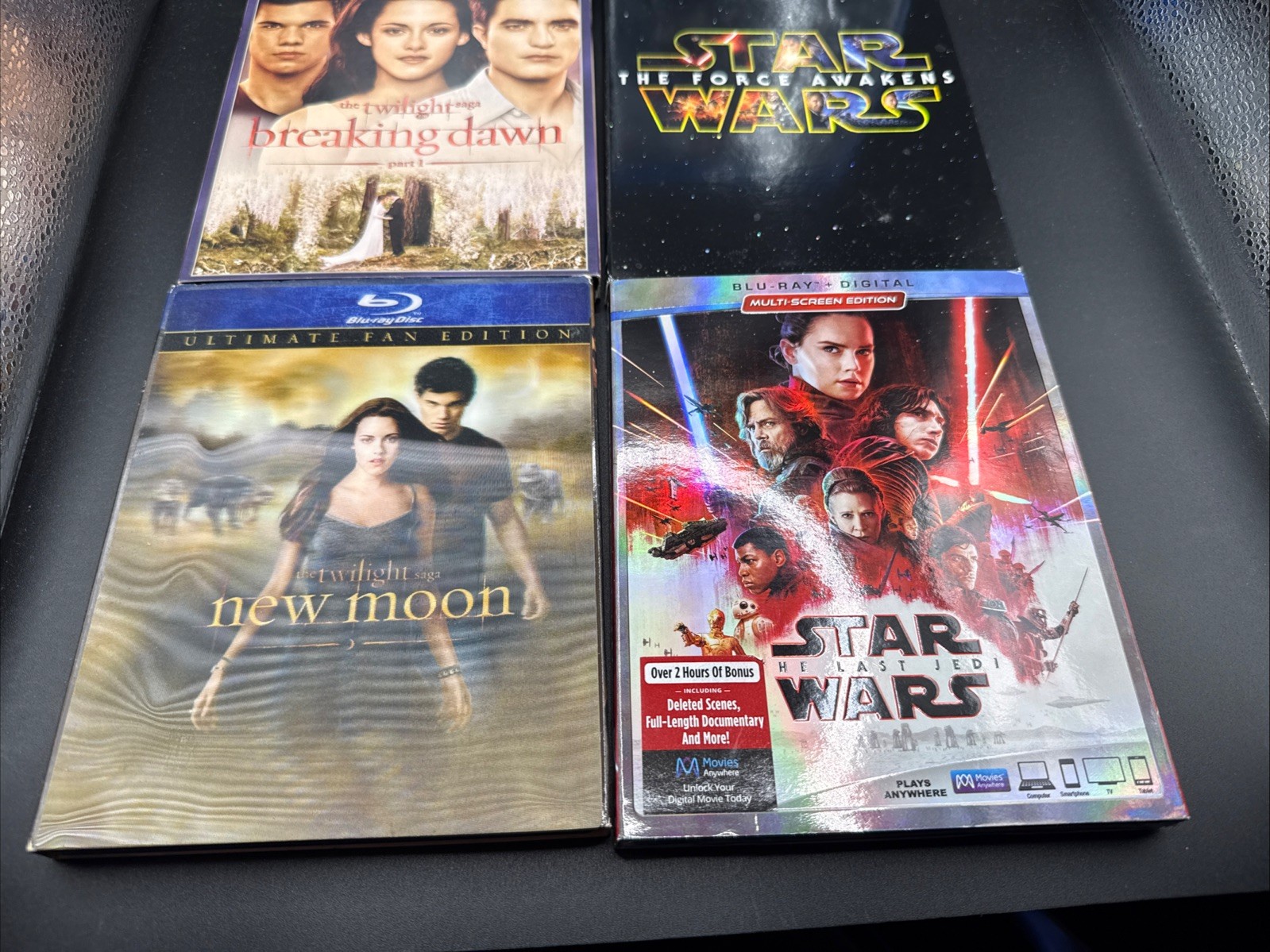 Star Wars Rogue One Force Awakens Last Jedi Twilight Saga 6 Movie Blu-ray Lot