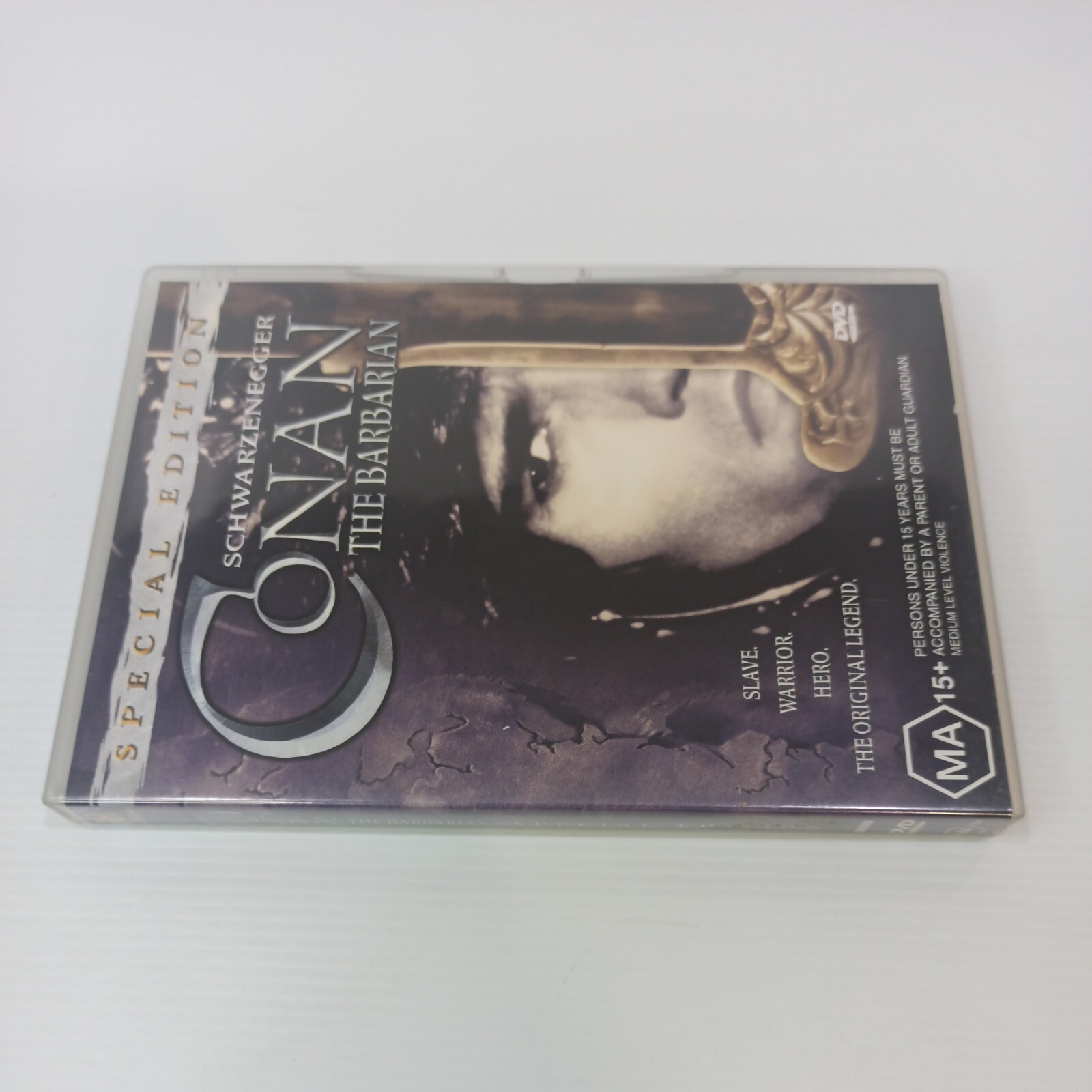 Conan The Barbarian (DVD) Arnold Schwarzenegger Slavery Gladiator VGC R4 F/Post.
