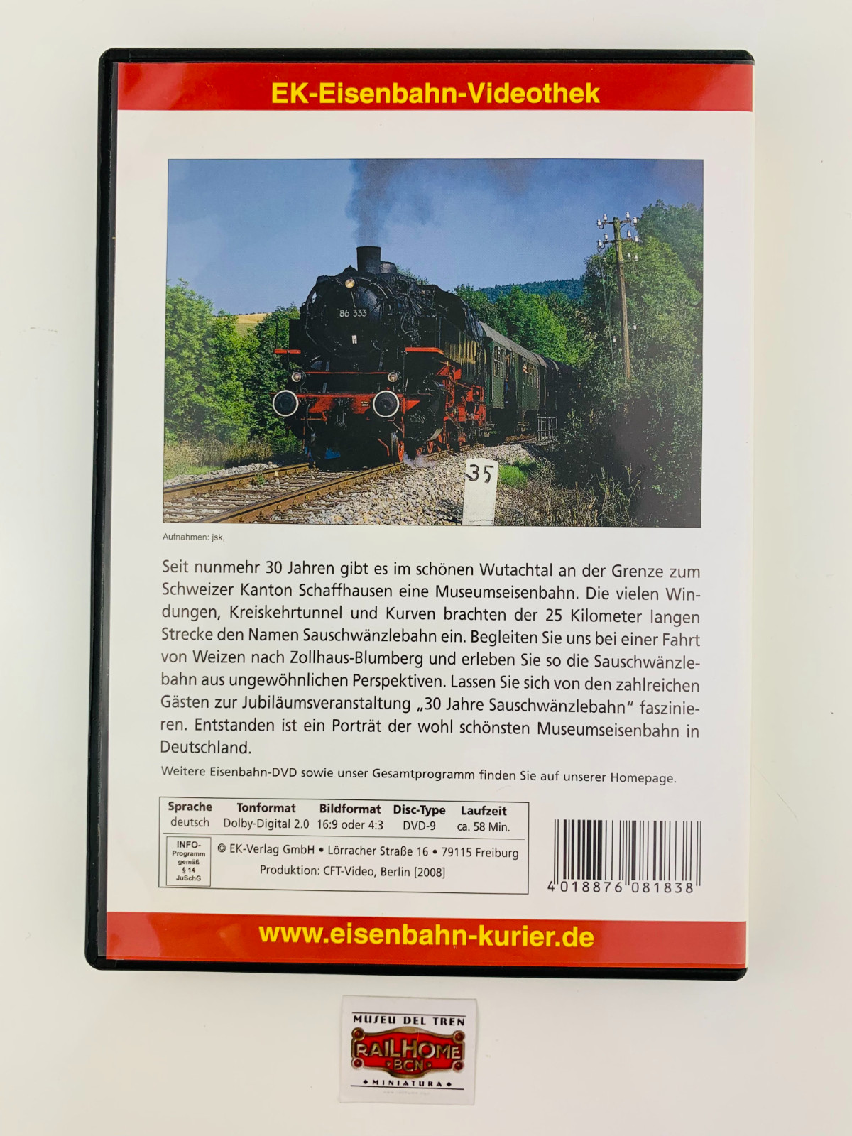 EISENBAHN KURIER DVD 8183 – Dampfspektakel im Wutachtal – 58 min. – NEW!