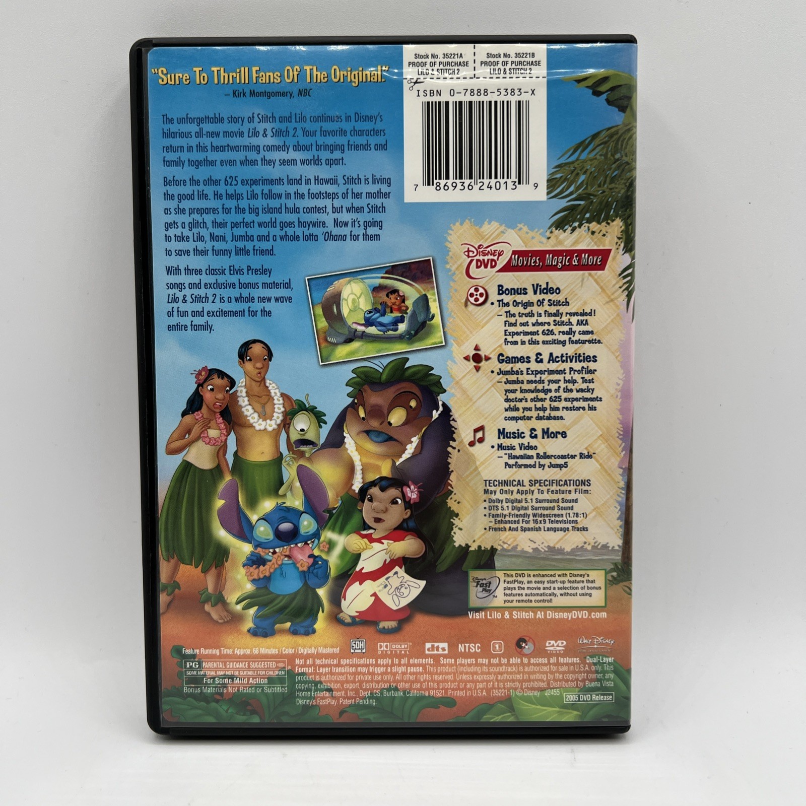Disney Lilo & Stitch 3 DVD Lot Lilo & Stitch Stitch! The Movie Lilo & Stitch 2