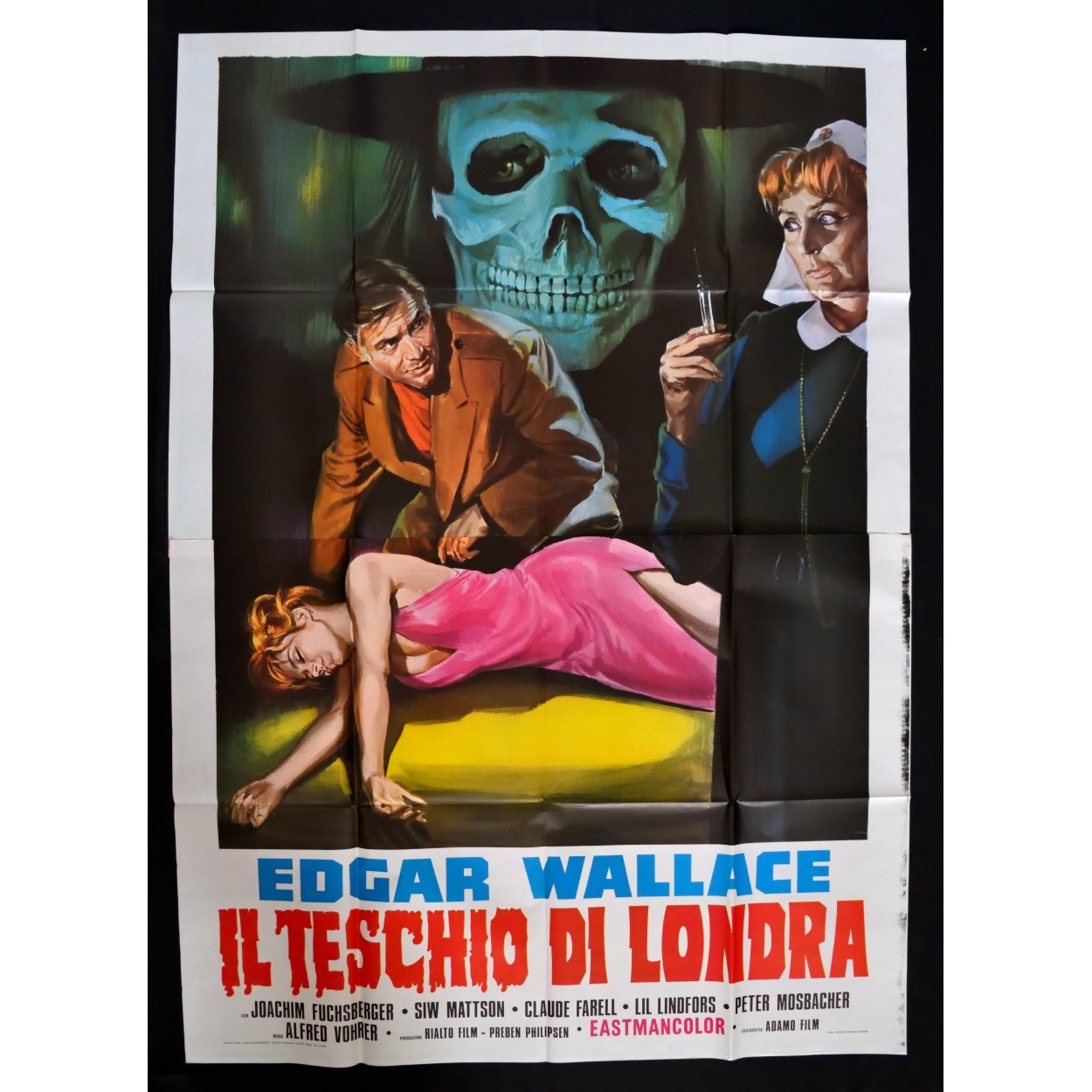 manifesto IL TESCHIO DI LONDRA edgar wallace lindfors farell mattson A327