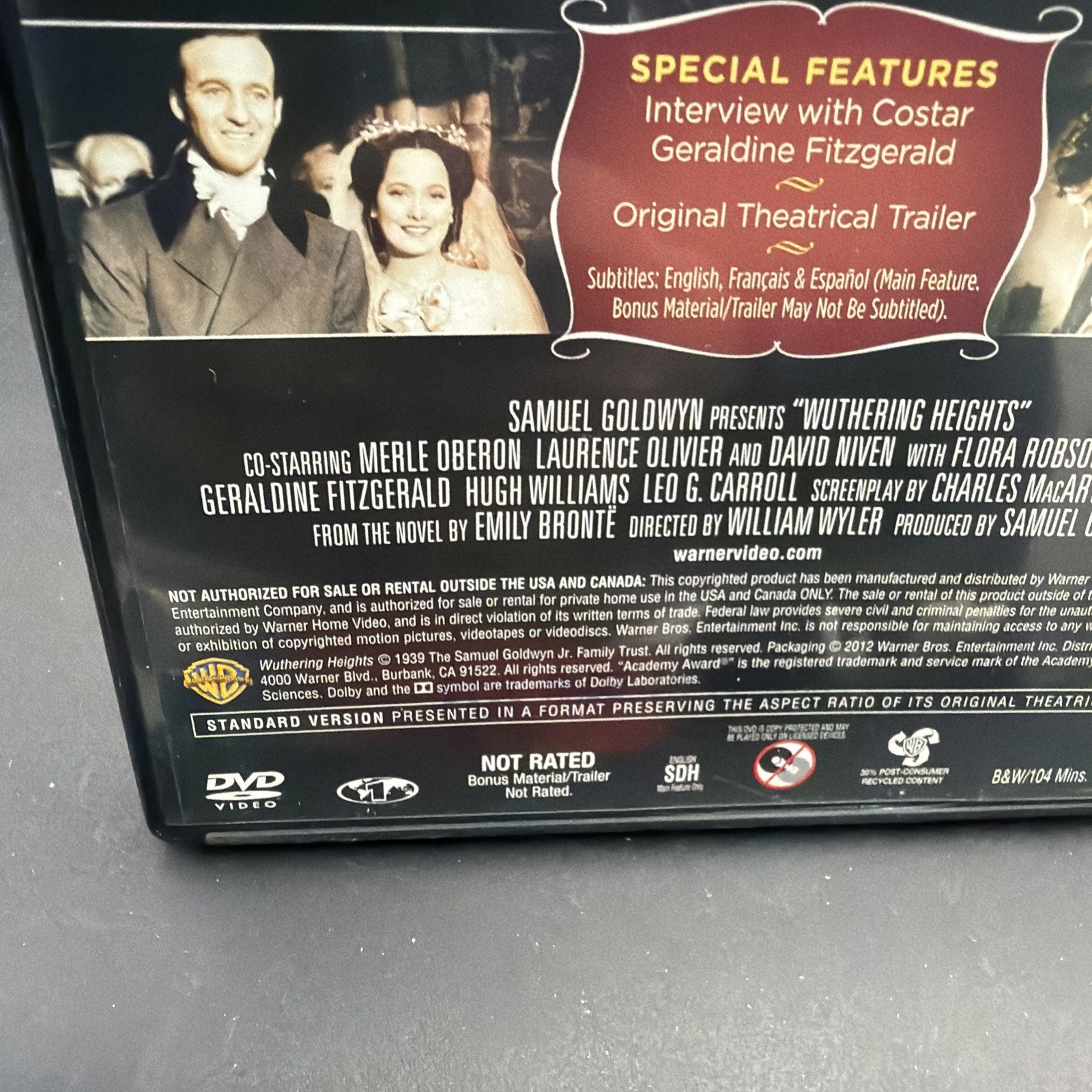 Wuthering Heights (DVD) Samuel Goldwyn presents