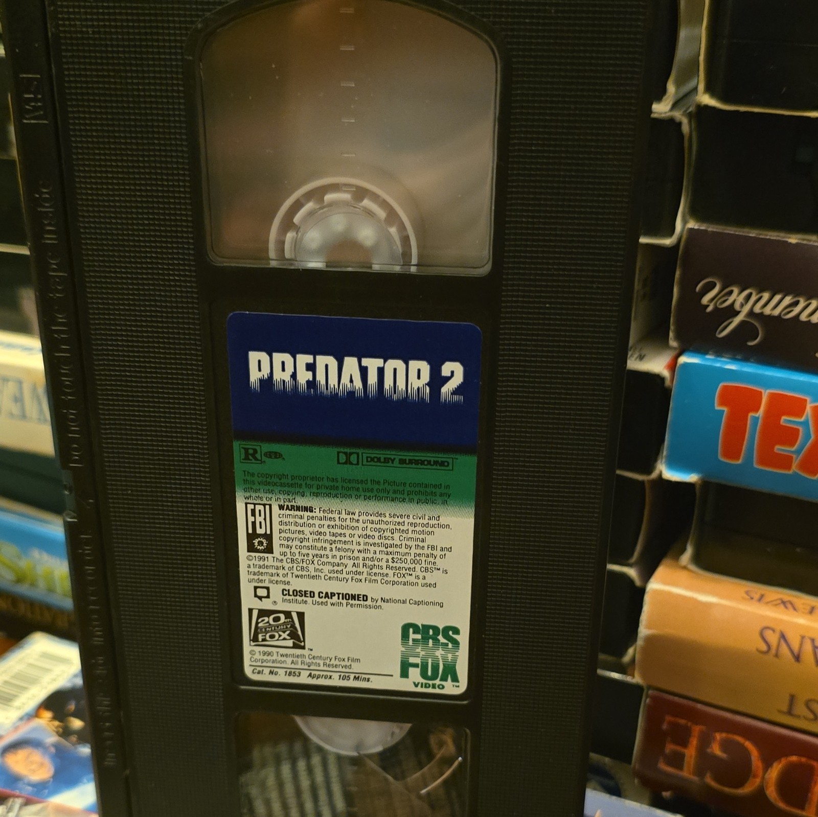 20th Century Fox Predator 2 VHS 1990 R Stephen Hopkins Sci-Fi NTSC CC English