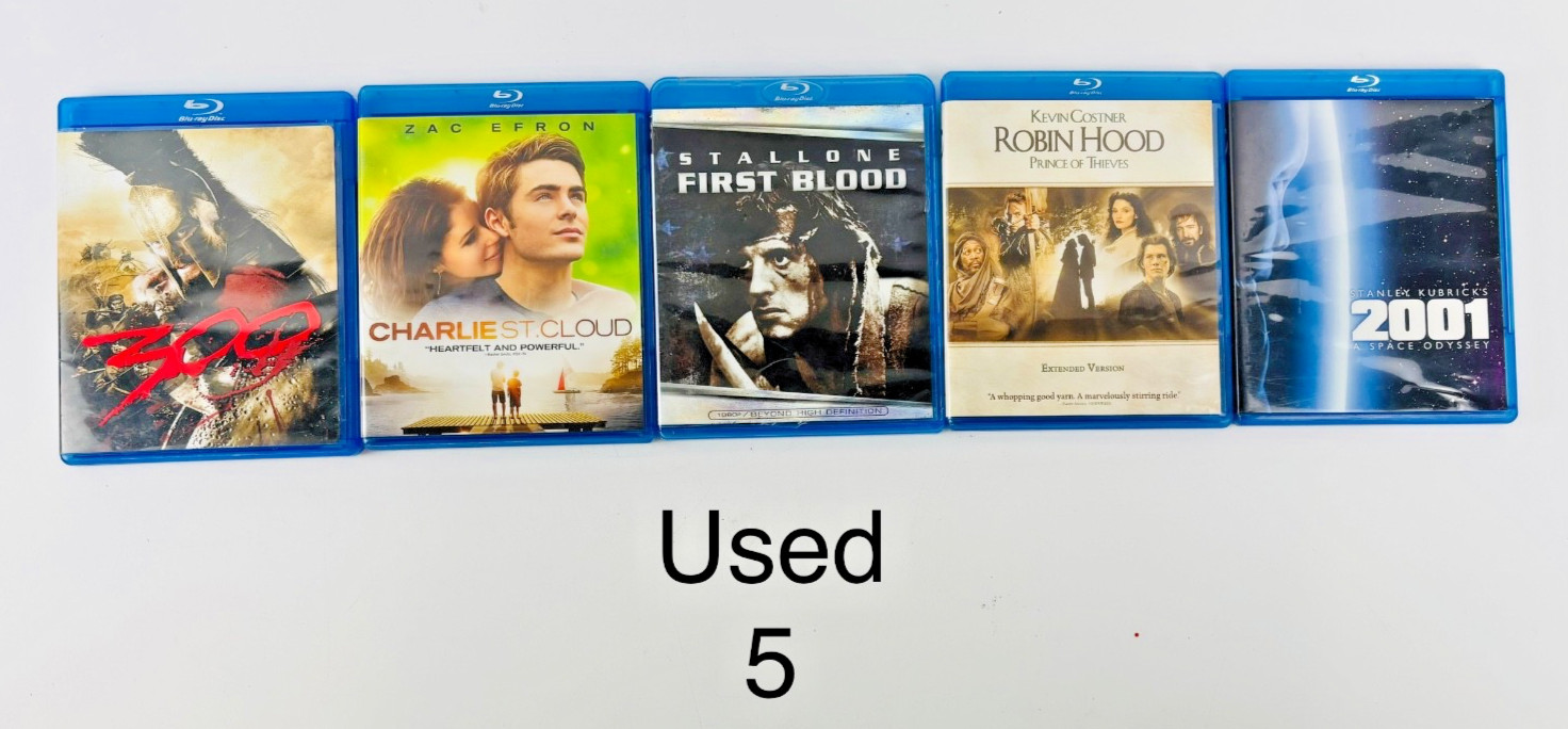 Blue Ray DVD Movie 20 Lot (15 SEALED, 5 USED)