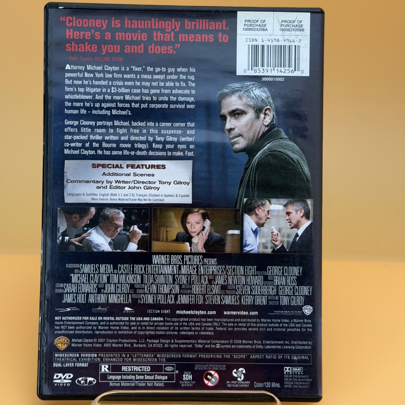 Michael Clayton DVD (2007) Widescreen George Clooney Tom Wilkinson Thriller
