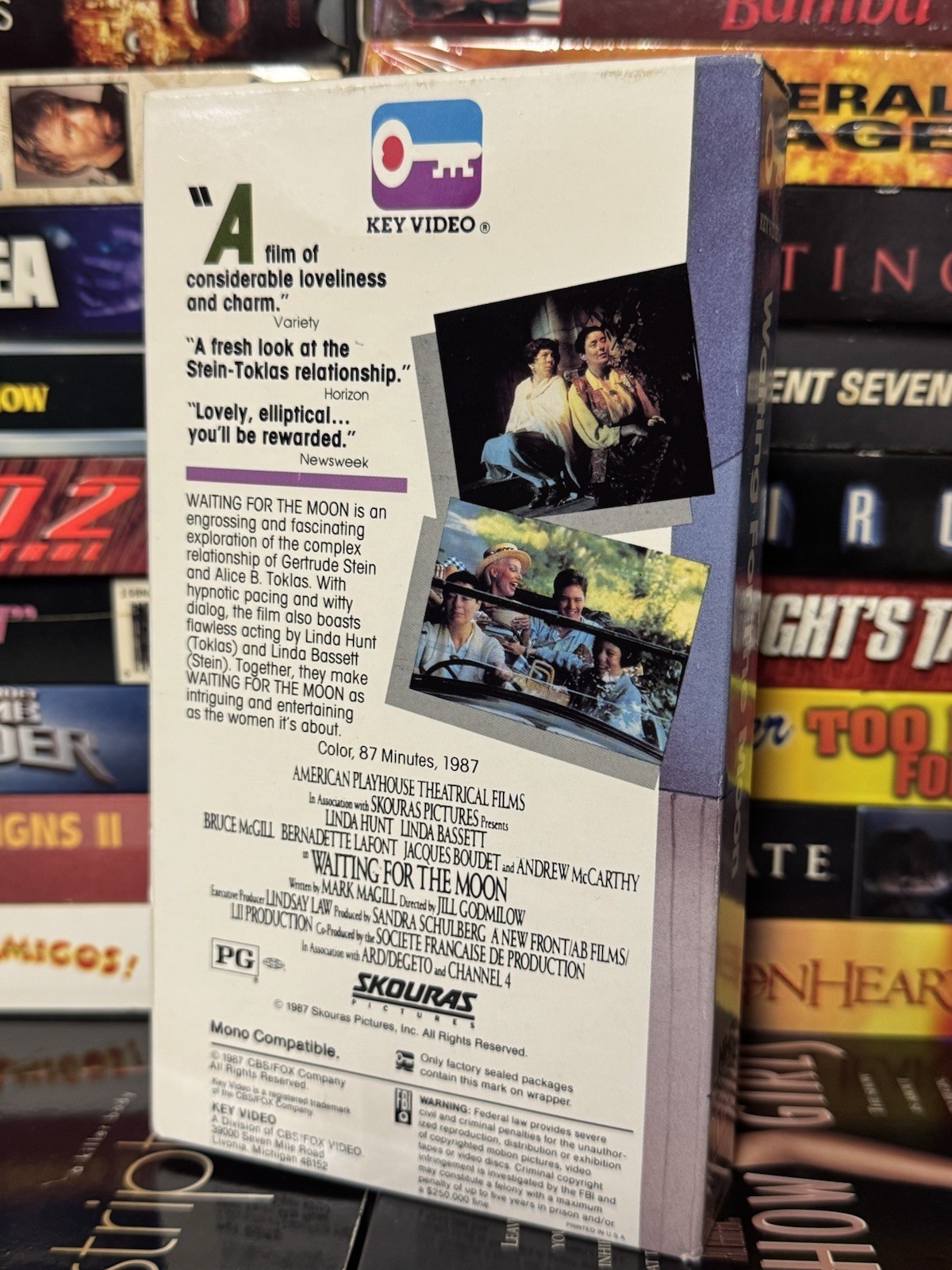 Waiting for the Moon VHS Rare 1987 Gertrude Stein biopic stars Linda Hunt