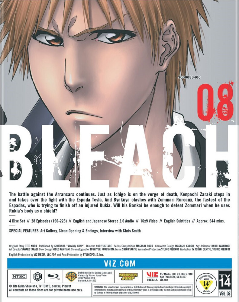 Bleach Set 8 BLURAY (Eps #196-223)