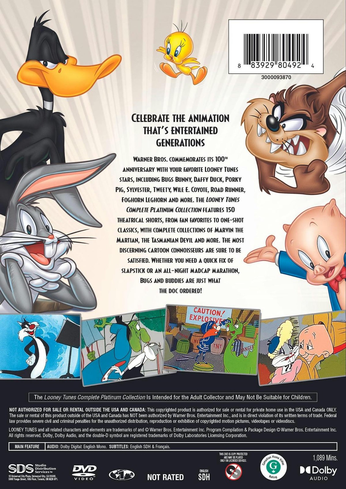 Best of WB 100th The Looney Tunes Complete Platinum Collection DVD NEW