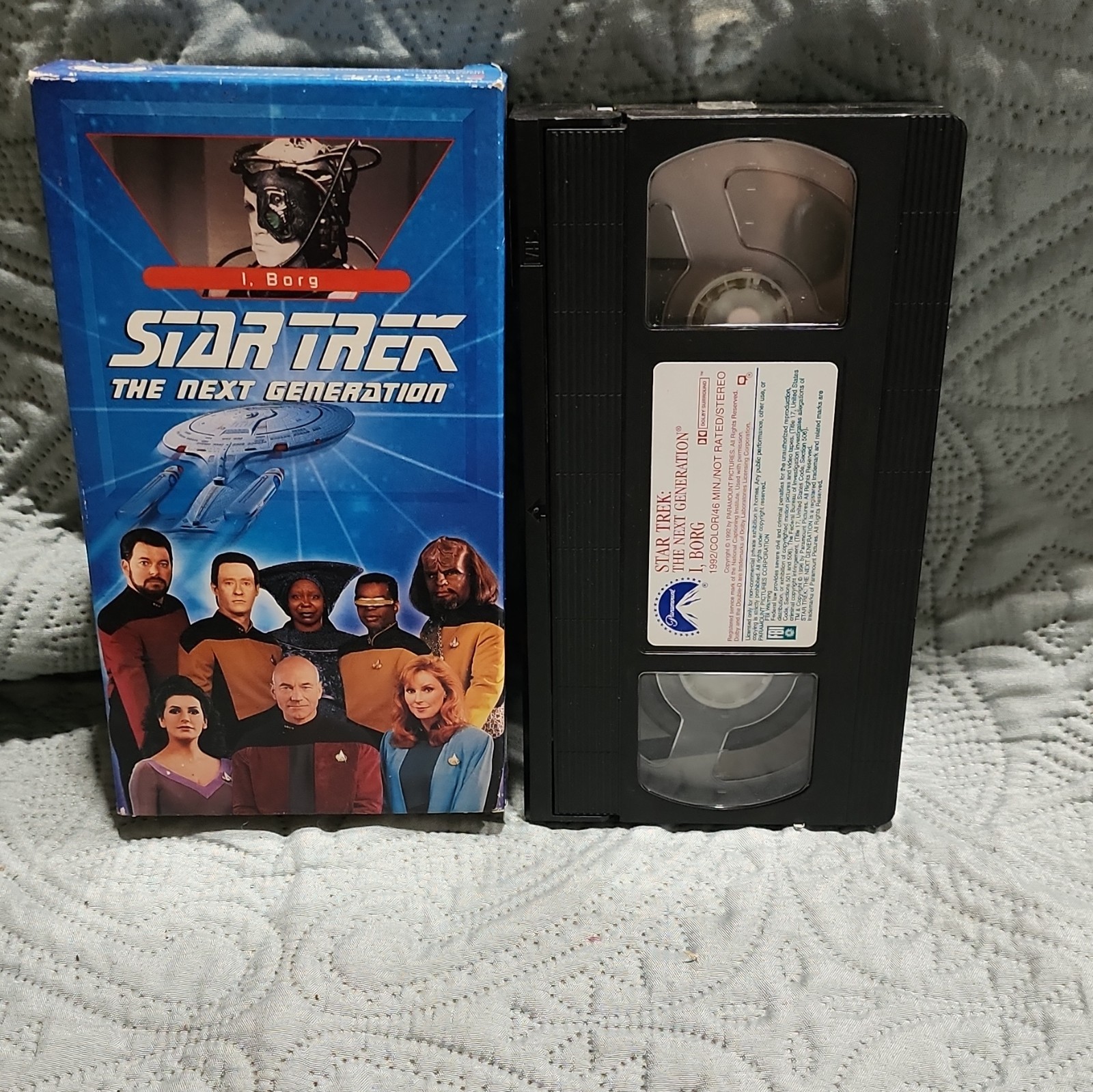 Paramount Star Trek TNG I, Borg VHS 1992 NR NTSC Patrick Stewart TESTED