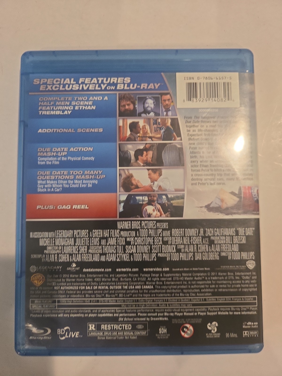 Due Date (Blu-ray/DVD, 2011, 2-Disc Set, With Digital Copy)
