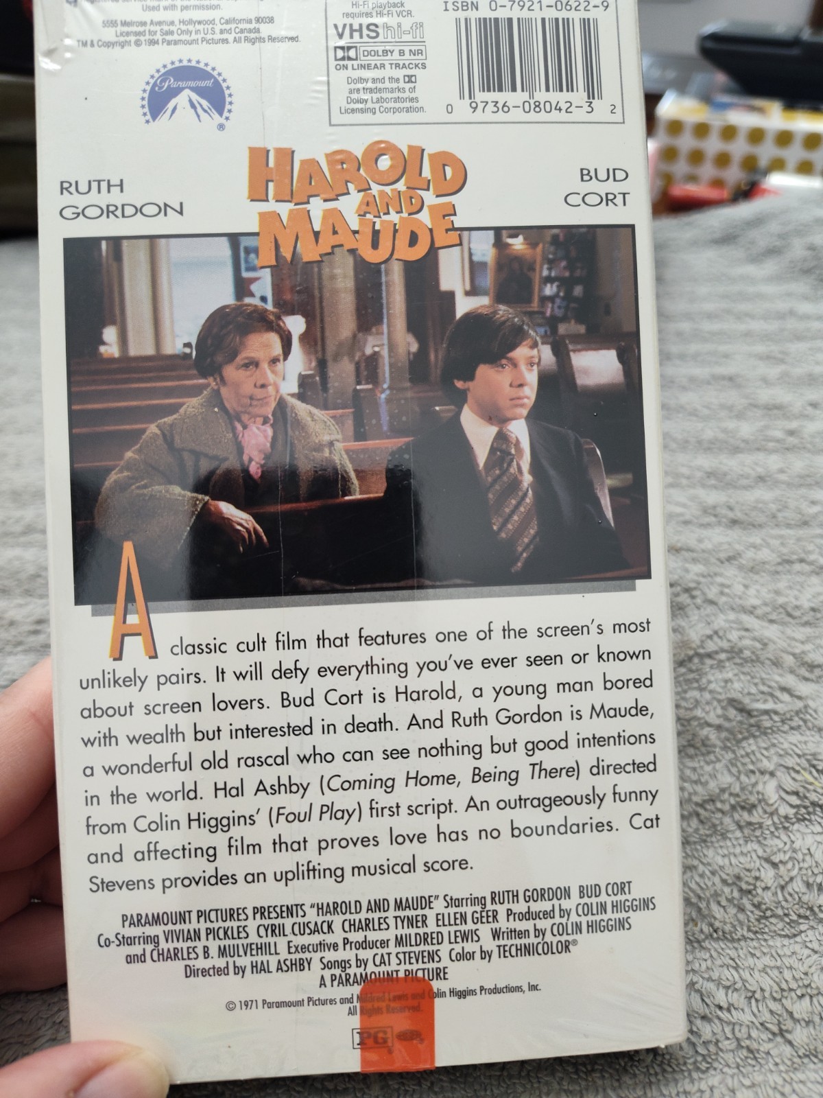 HAROLD AND MAUDE (VHS, 1994) Ruth Gordon, Bud Cort, Cyril Cusack Paramount