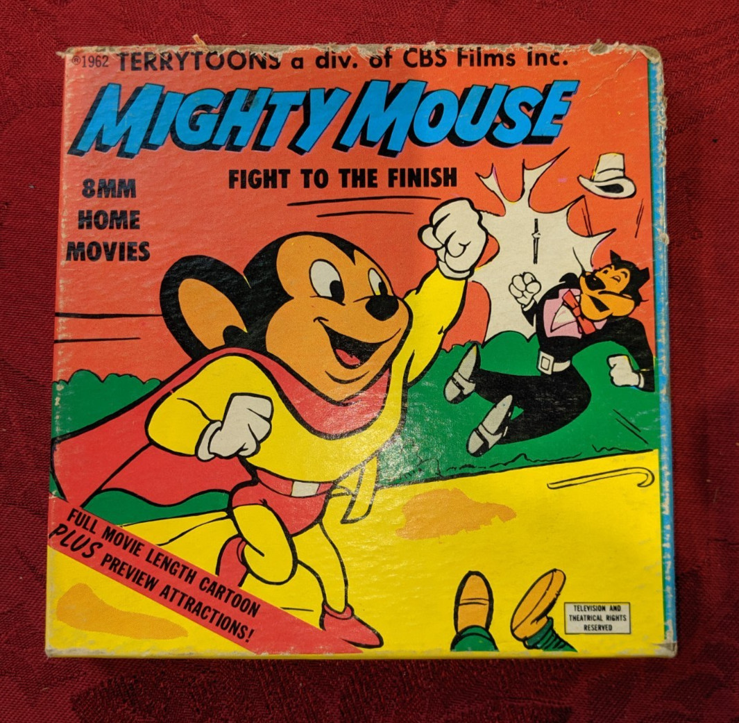 8mm film Terrytoons CBS Mighty Mouse Fight to the Finish 5″ 210