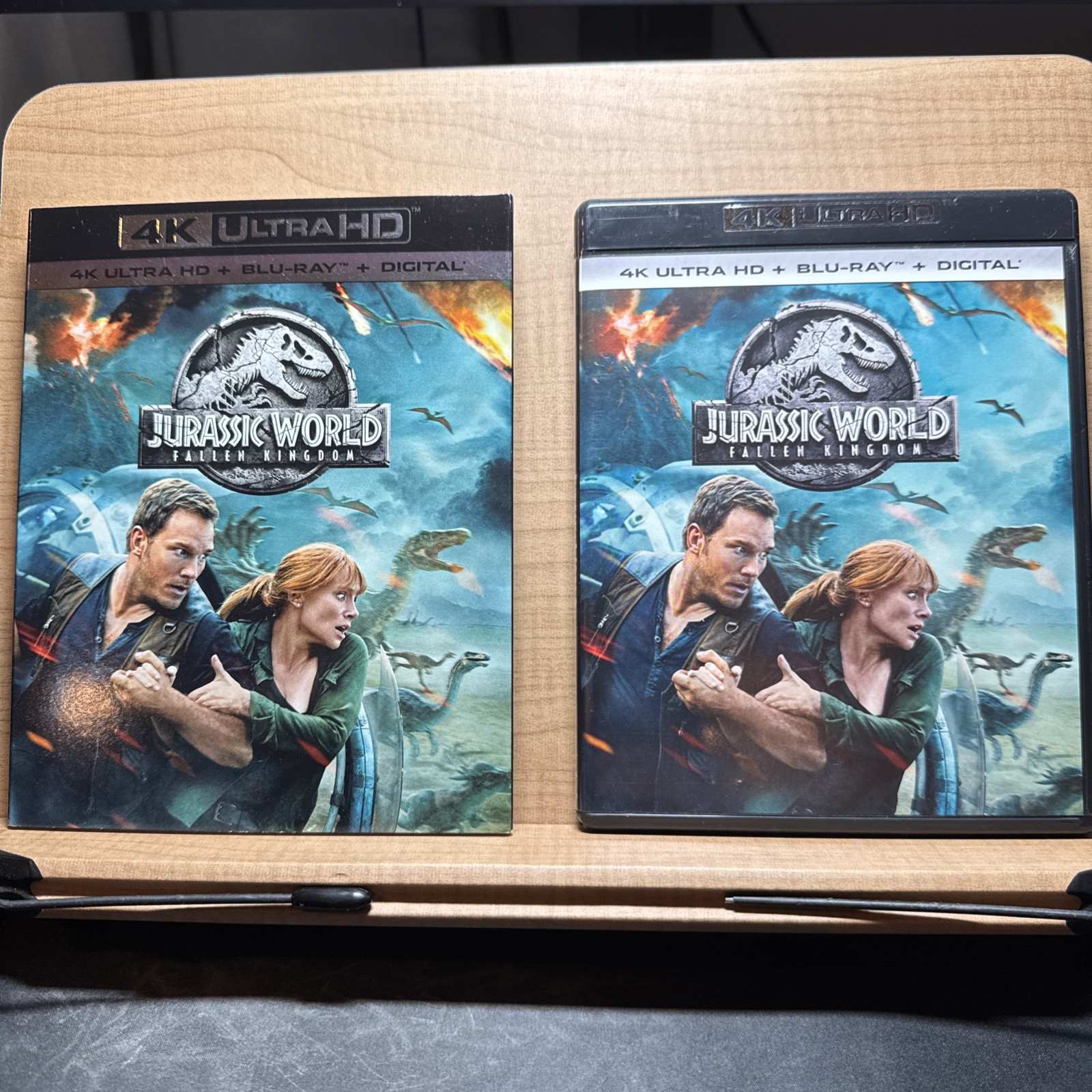 Jurassic World Fallen Kingdom (4K Ultra HD, 2018) w/ Slipcover — no Digital Copy