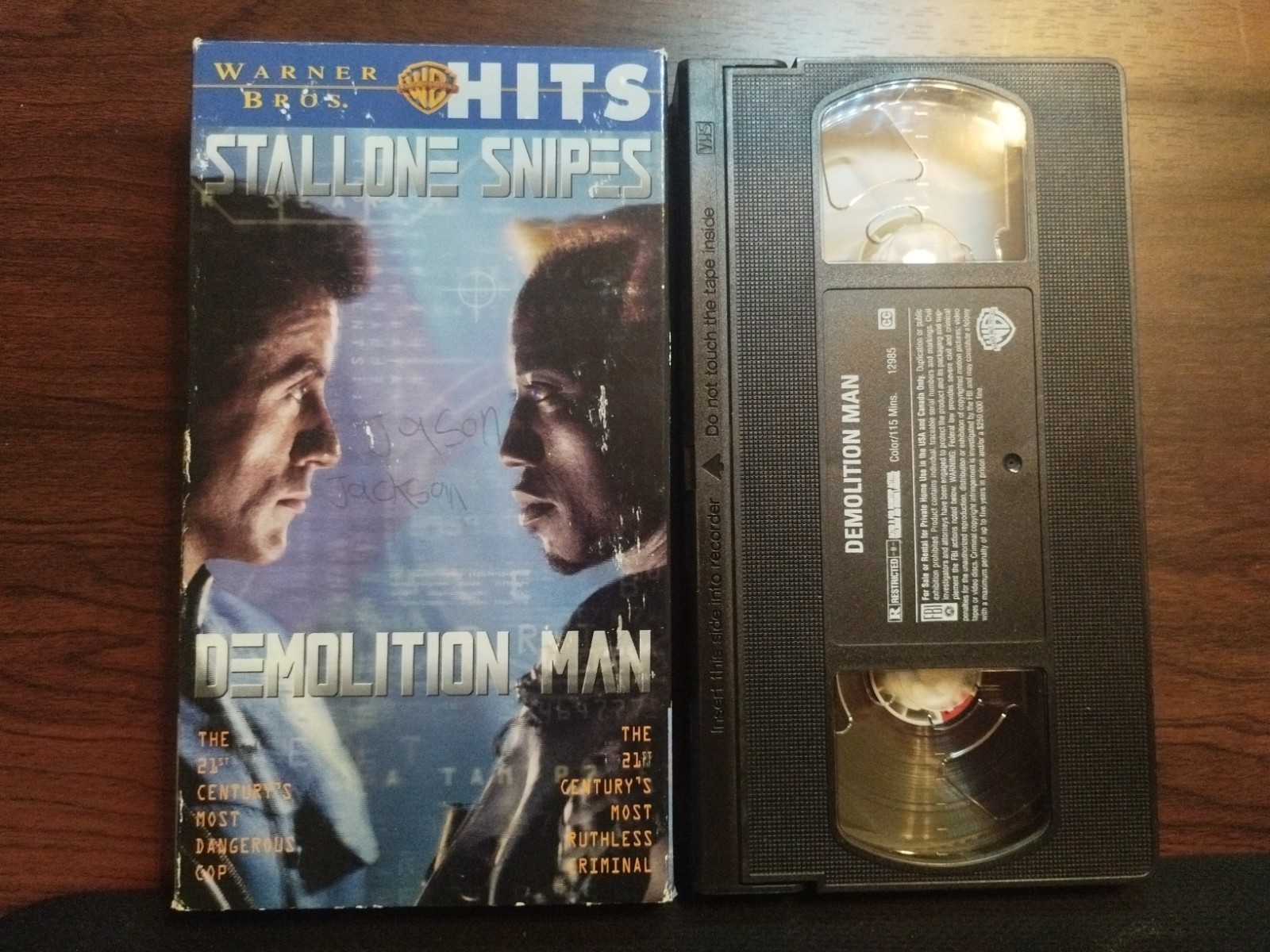 Demolition Man VHS Sylvester Stallone Wesley Snipes 1993 – 1998 Release