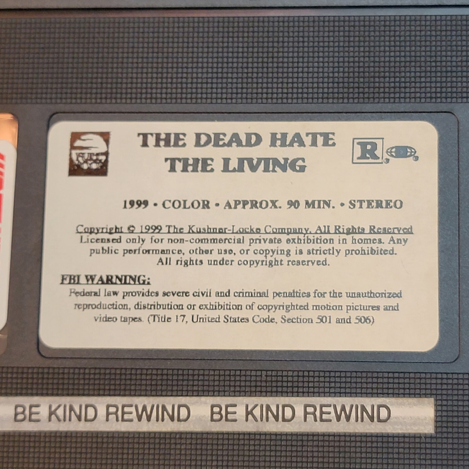 The Dead Hate the Living (VHS, 1999) Rental