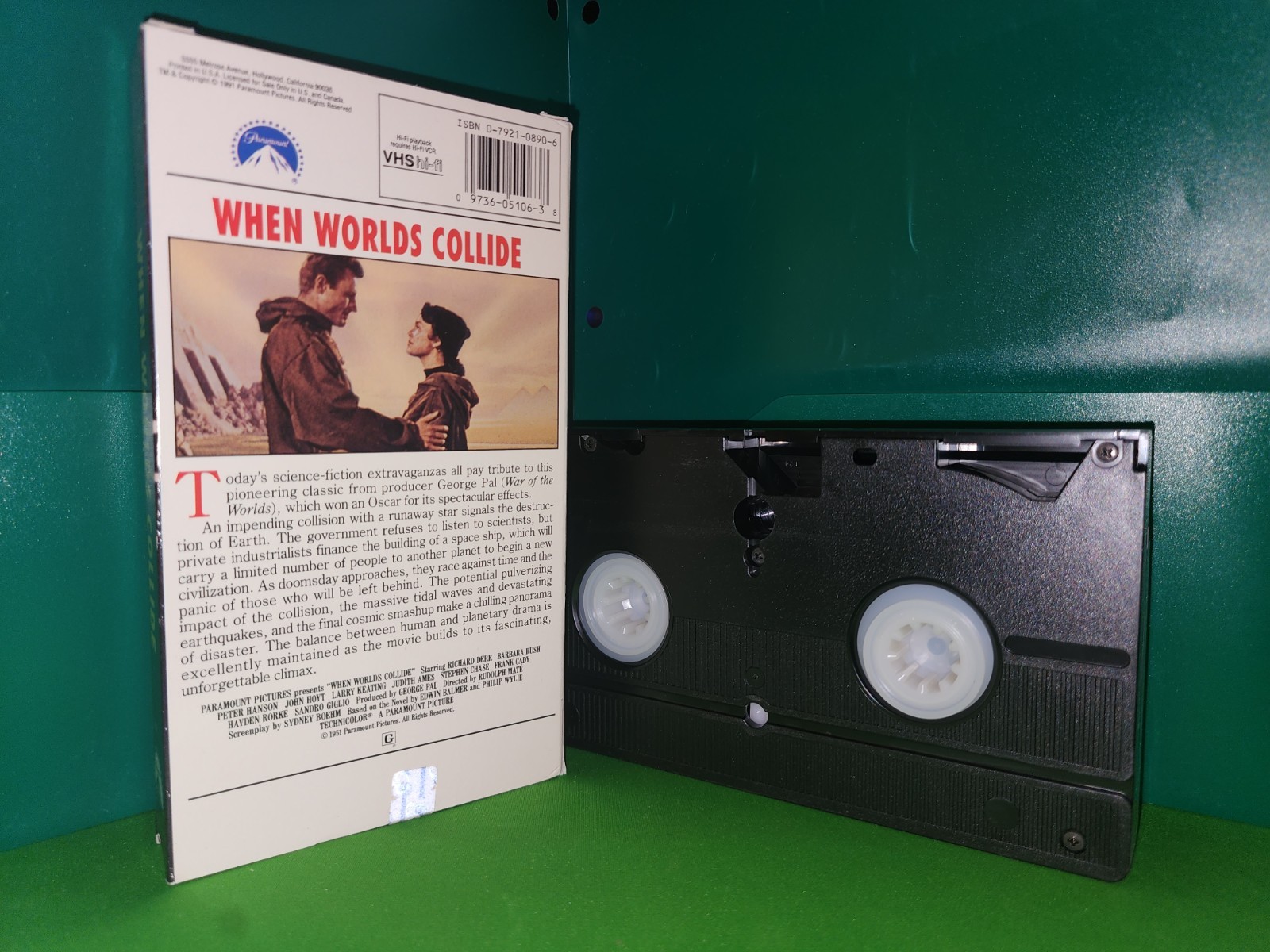 CIB – When Worlds Collide (VHS, 1951, Paramount) Richard Deer Barbara Rush