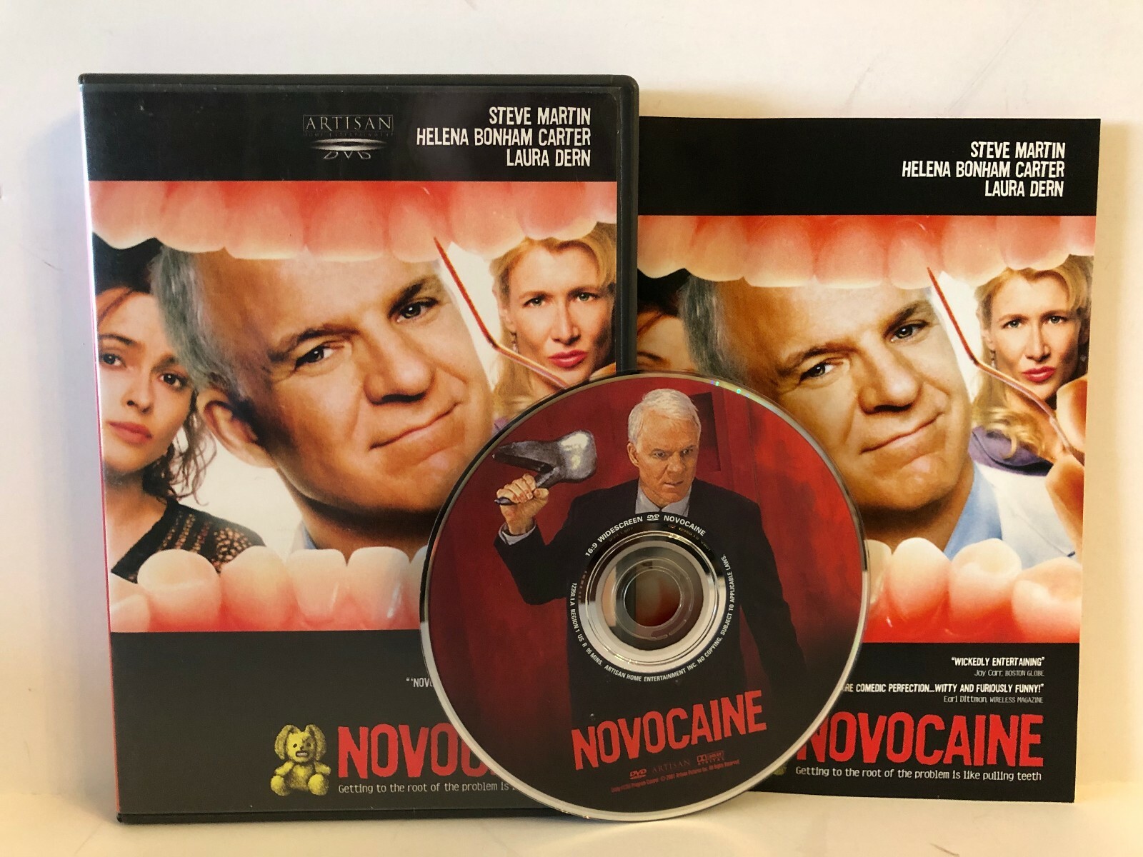 Novocaine (DVD, 2002) Steve Martin, Laura Dern , Scott Cann Insert Included
