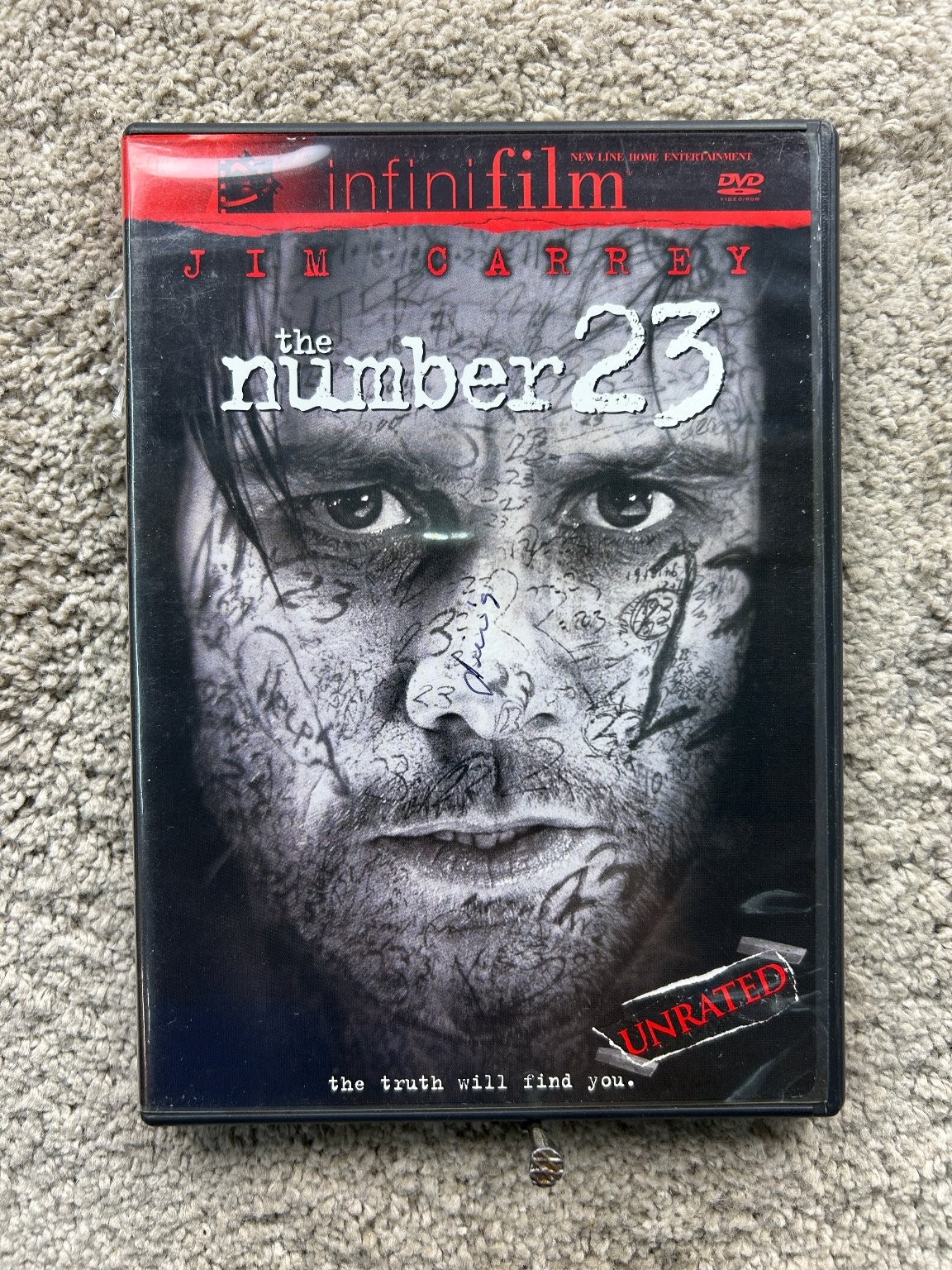 The Number 23 DVD 2007 Jim Carrey Unrated Theatrical Versions Joel Schumacher