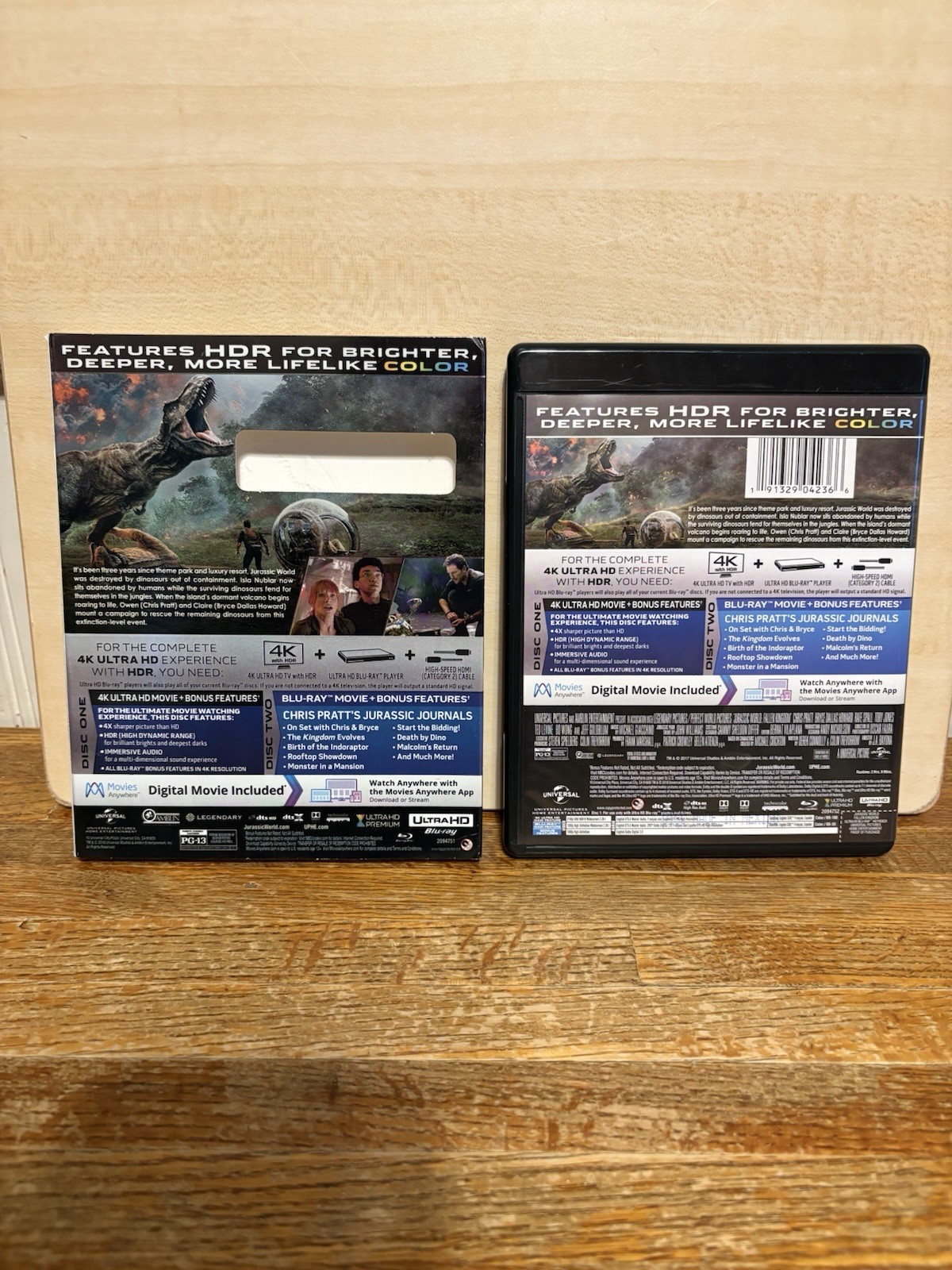 Jurassic World: Fallen Kingdom (4K Ultra HD, 2018) With Slipcover