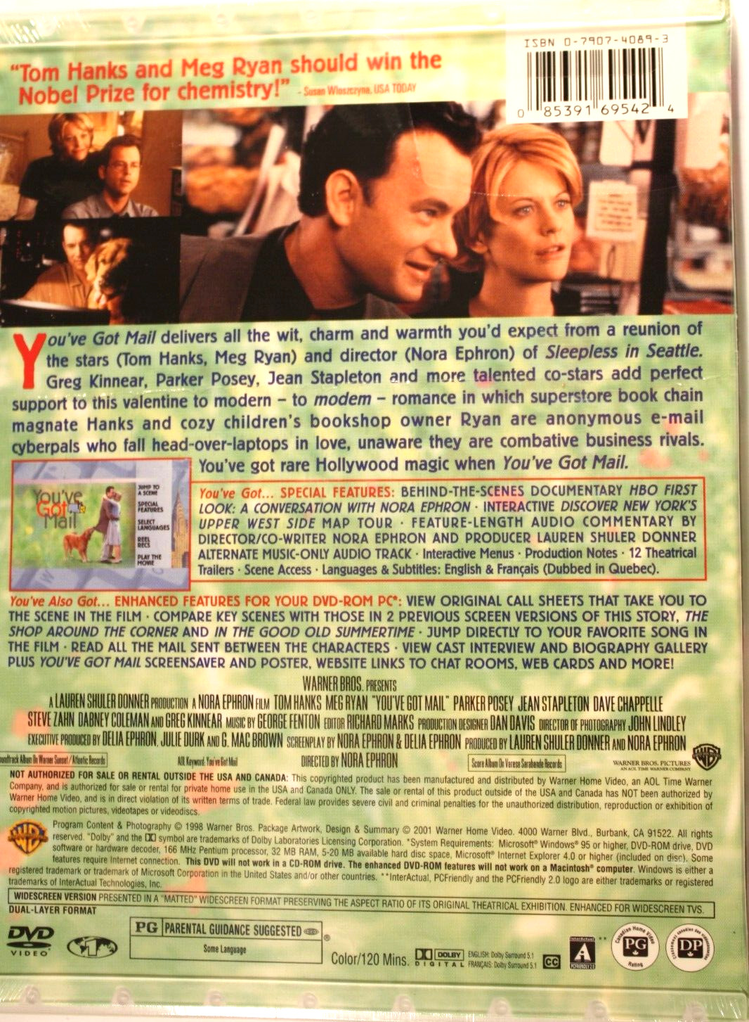 YOU’VE GOT MAIL (DVD Widescreen) Tom Hanks/Meg Ryan BRAND NEW/Sealed Ships Free