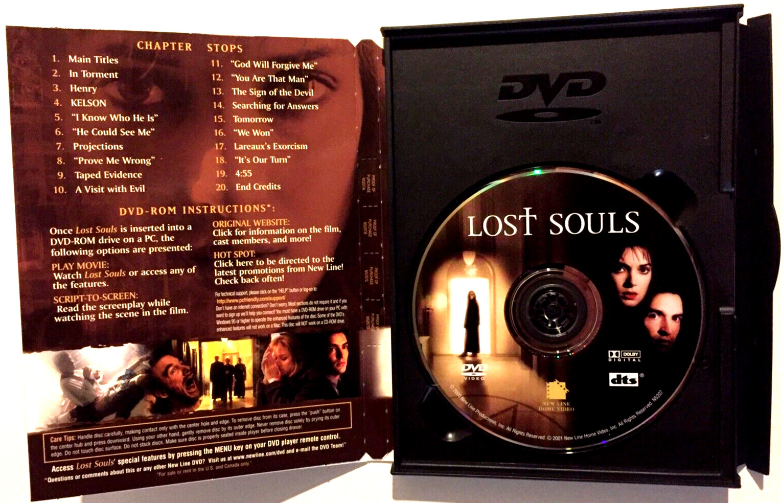 HORROR MOVIES~3 DVD’s~LOST SOULS/THE SKELETON KEY/THE EXORCISM OF EMILY ROSE~VG