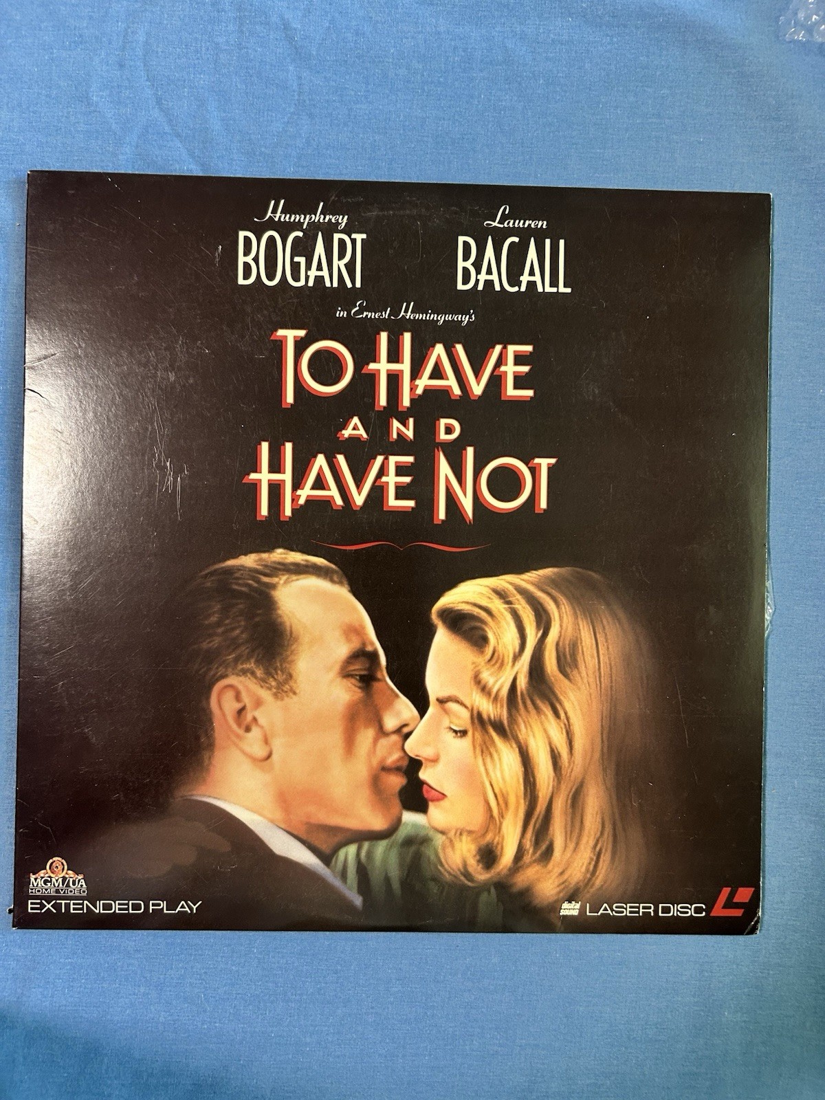BOGART & BACALL “To Have & Have Not” Hemingway 1945 MGM/UA Laser Disc Ext Play