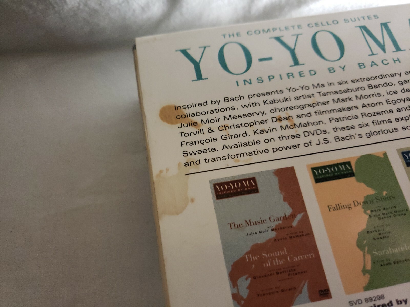 The Complete Cello Suites Yo-Yo-Ma DVD Set Bach FREE SHIPPING Tested Works